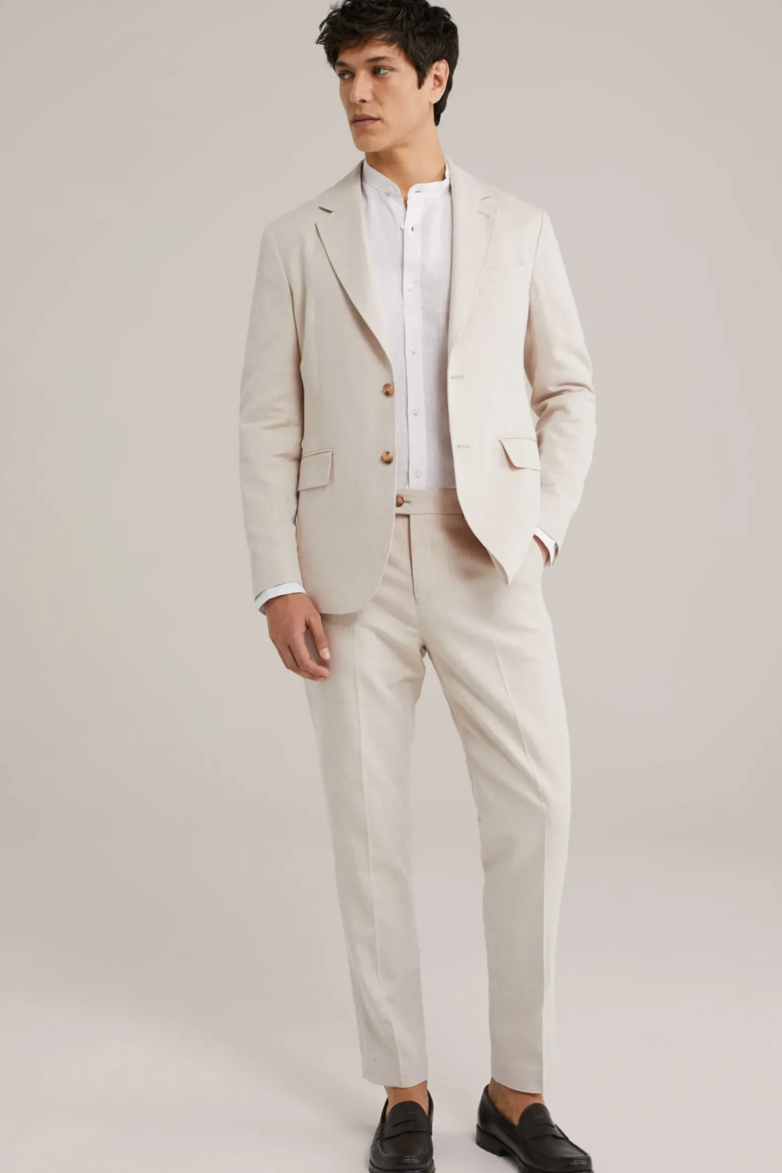 blazer met stretch en visgraatpatroon