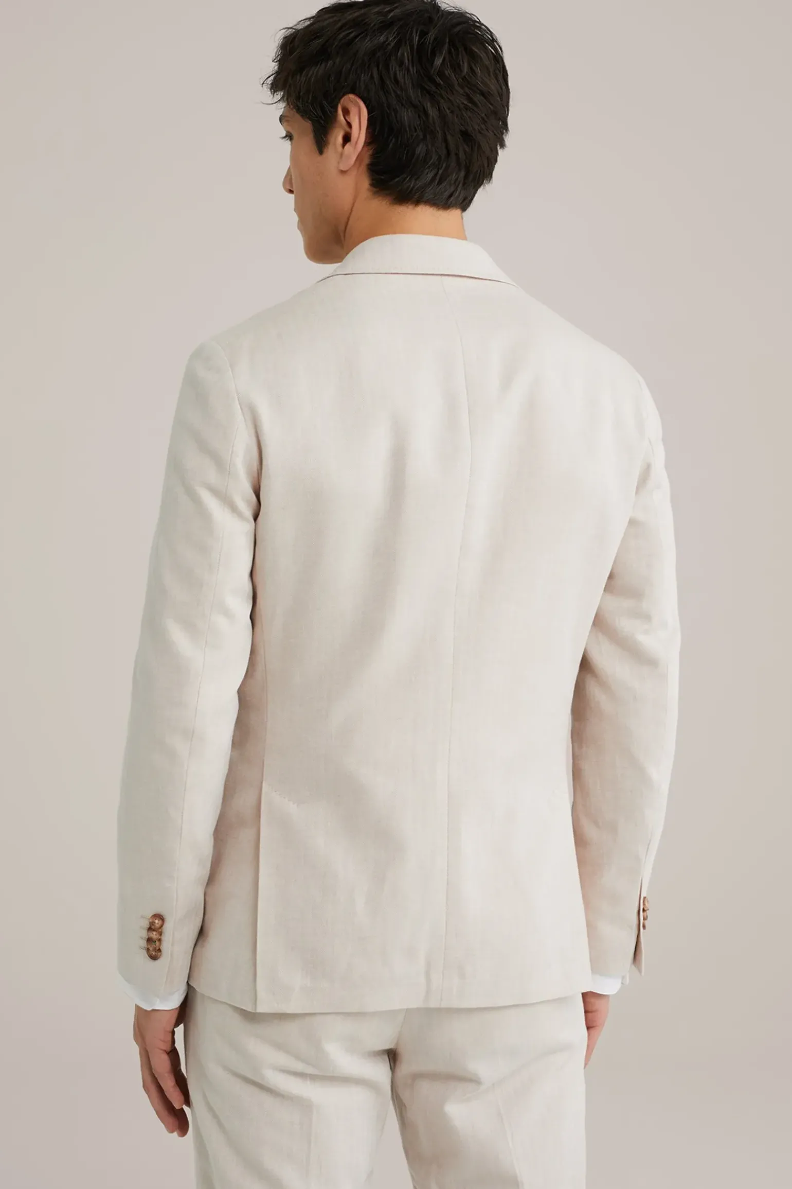 blazer met stretch en visgraatpatroon