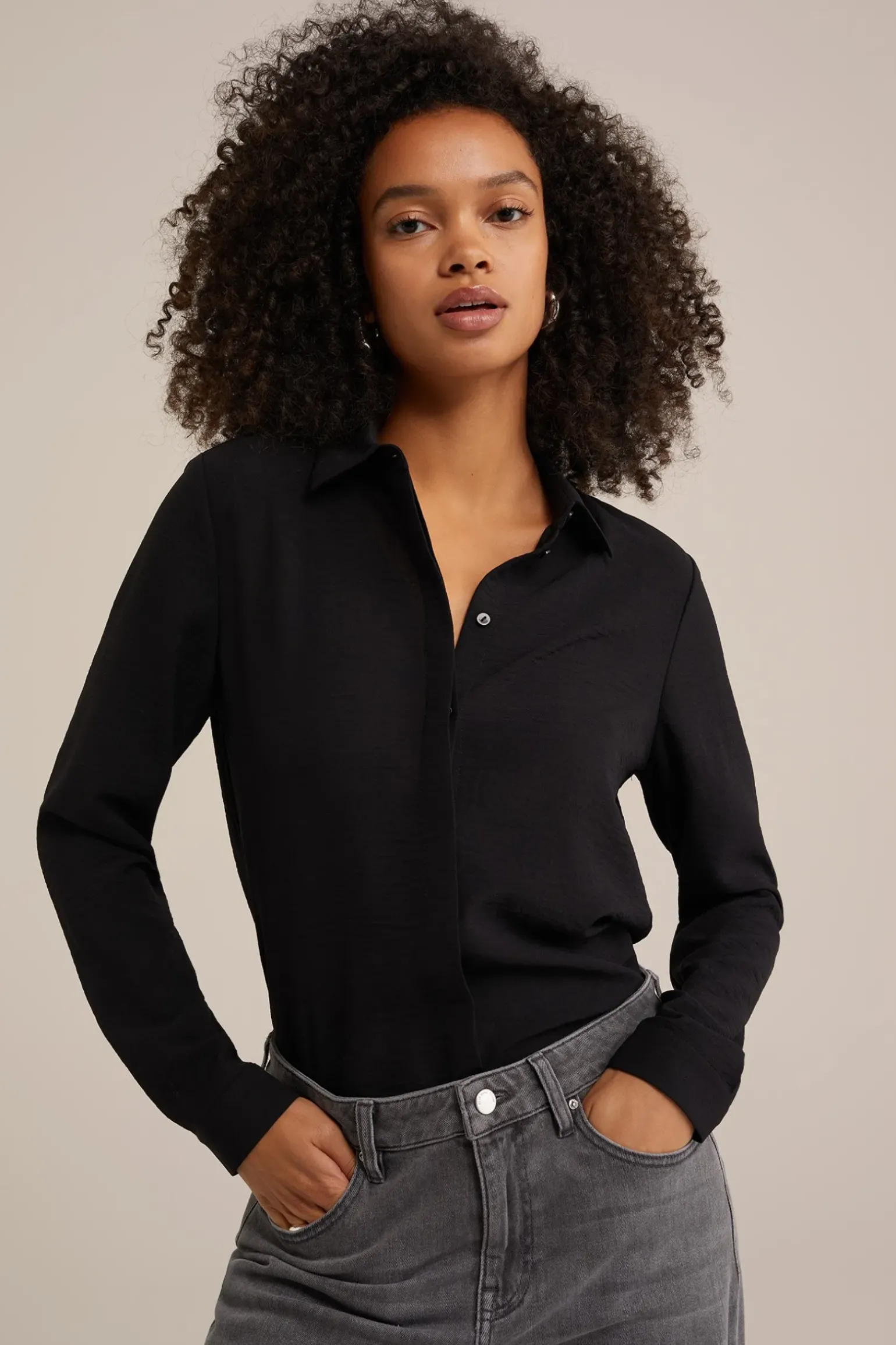 blouse met fijne structuur