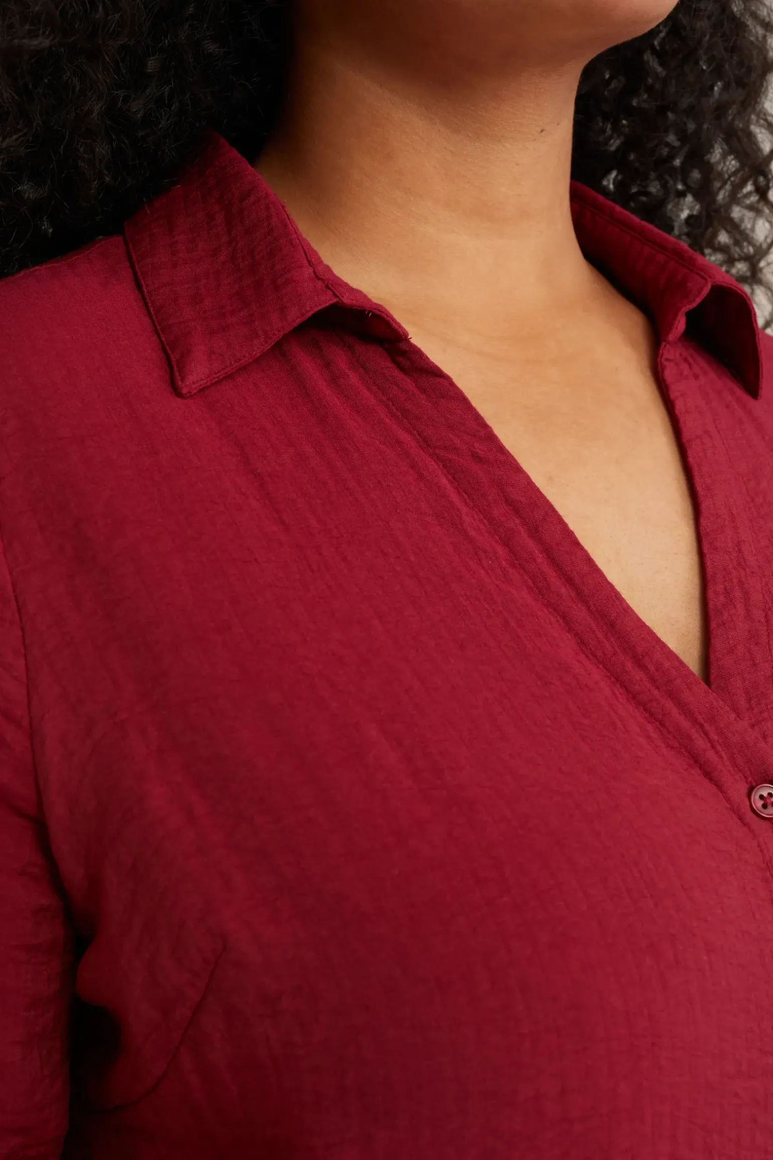 blouse met knoopdetail - Curve