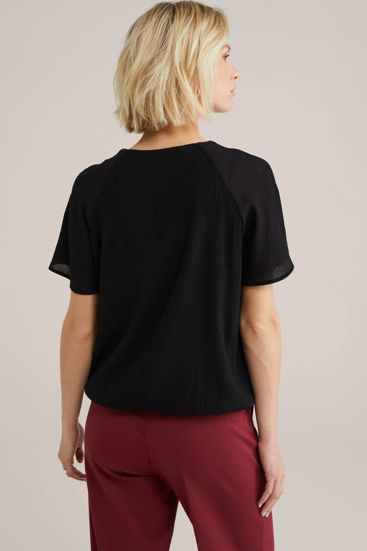 blouse met plooidetail