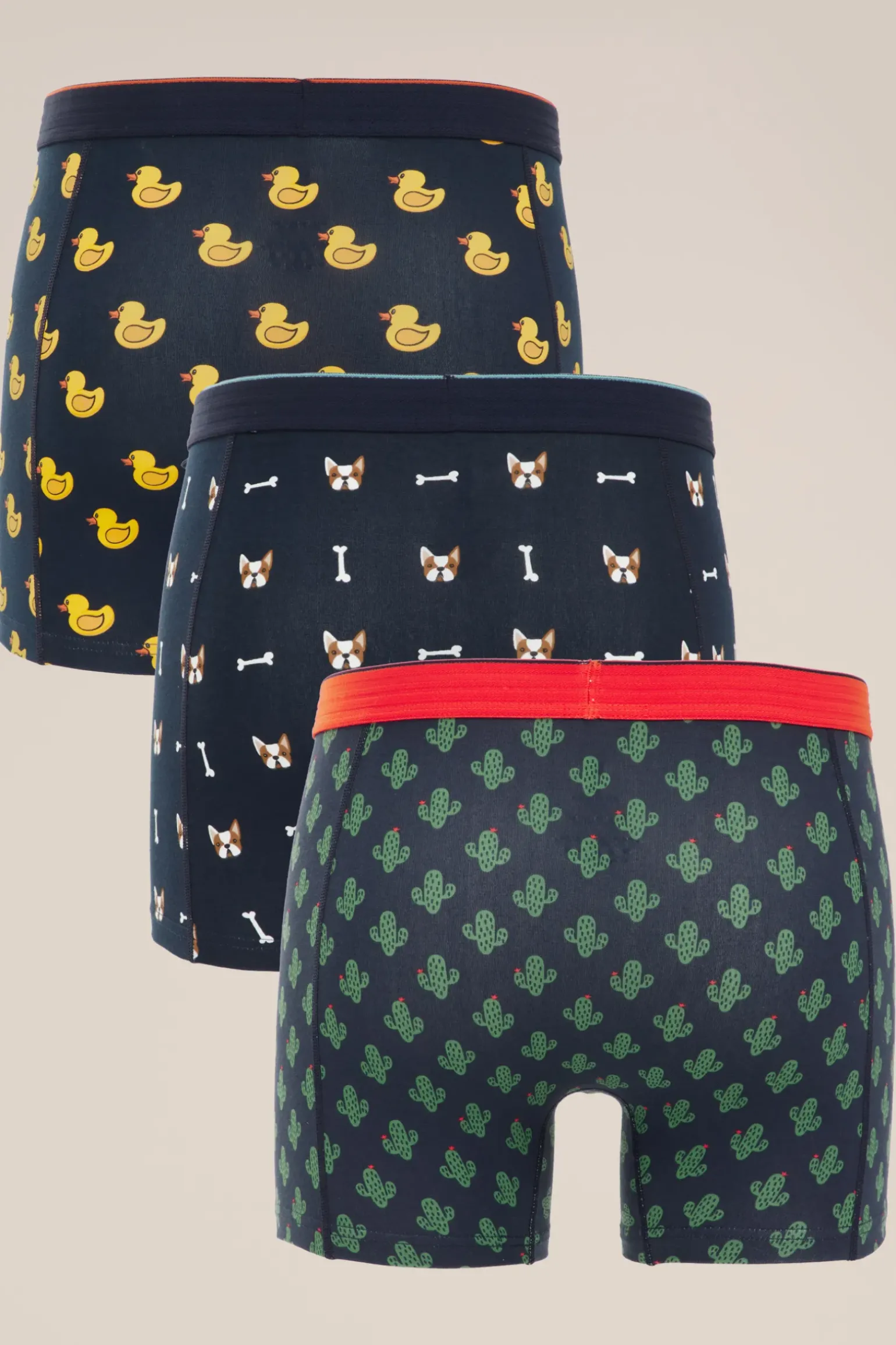 boxershort met dessin, 3-pack
