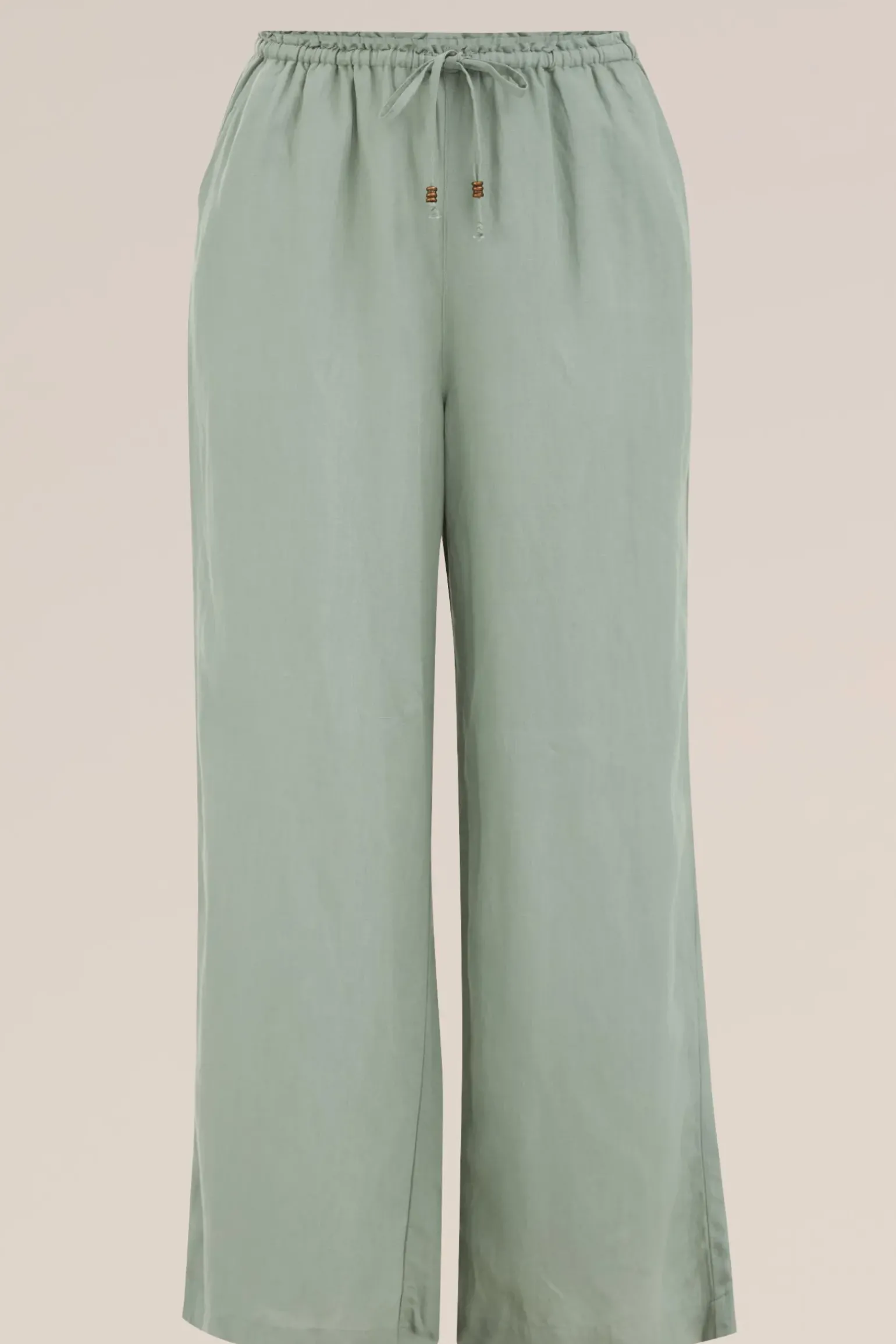 broek van linnenmix - Curve