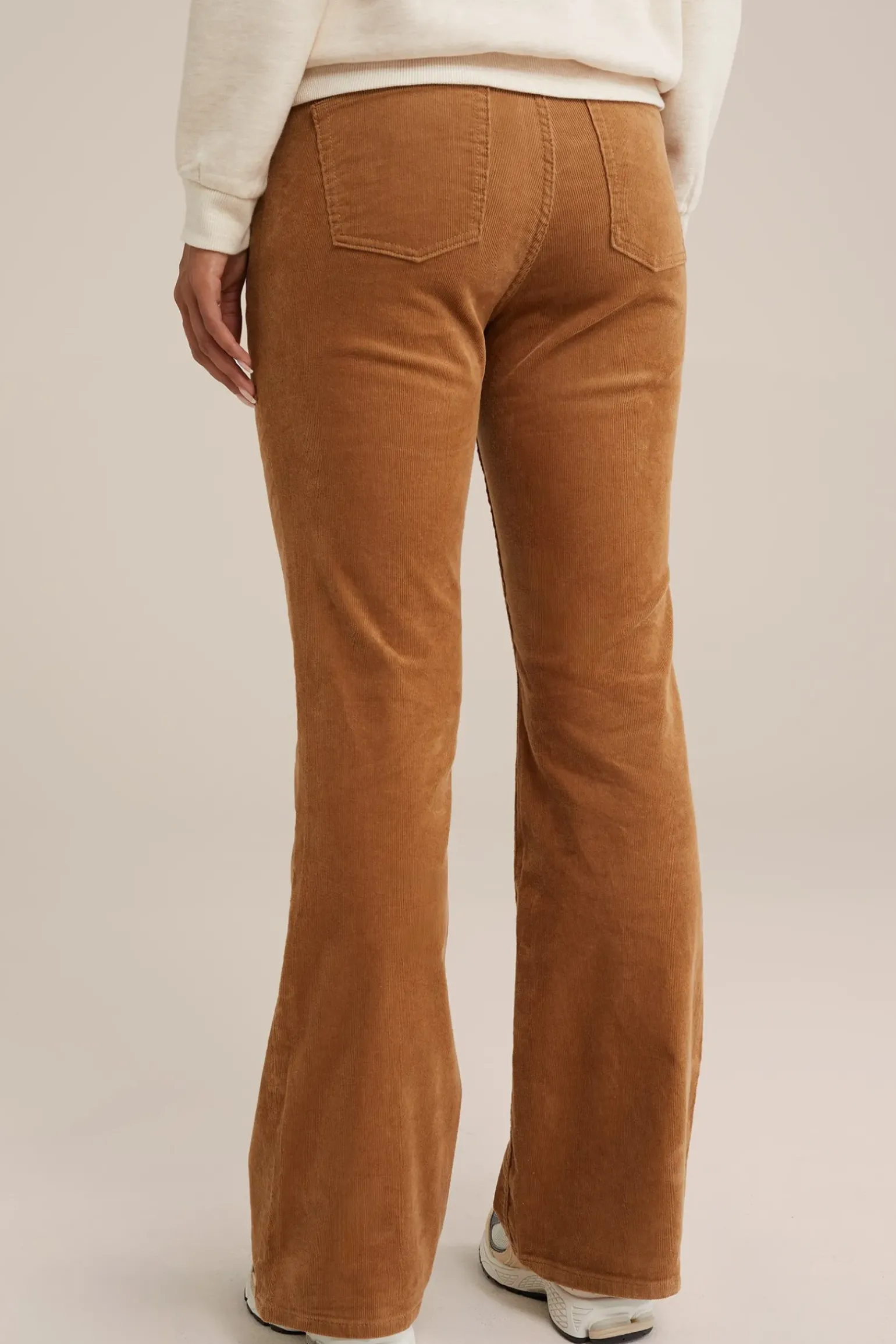 flared broek van corduroy