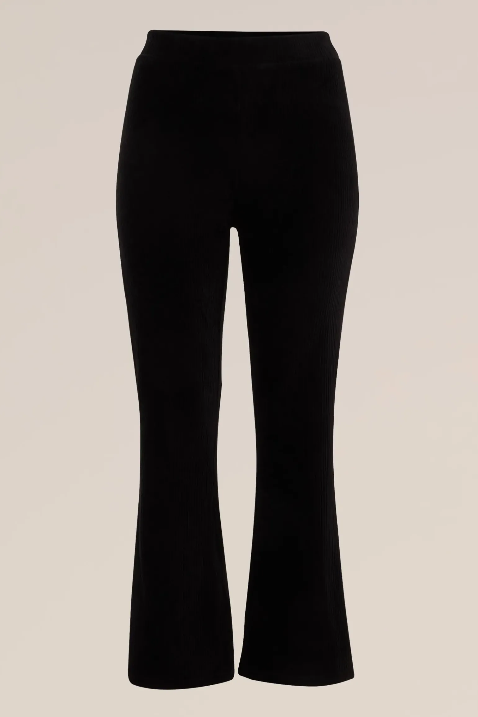 flared legging van ribstof - Curve