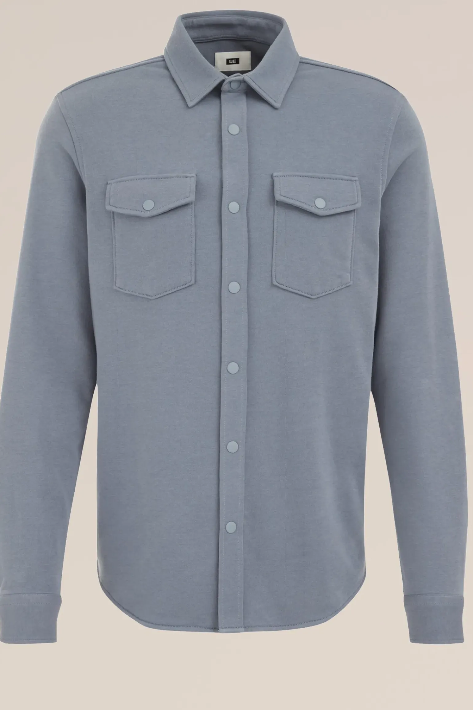 gebreid smart overshirt van katoenmix