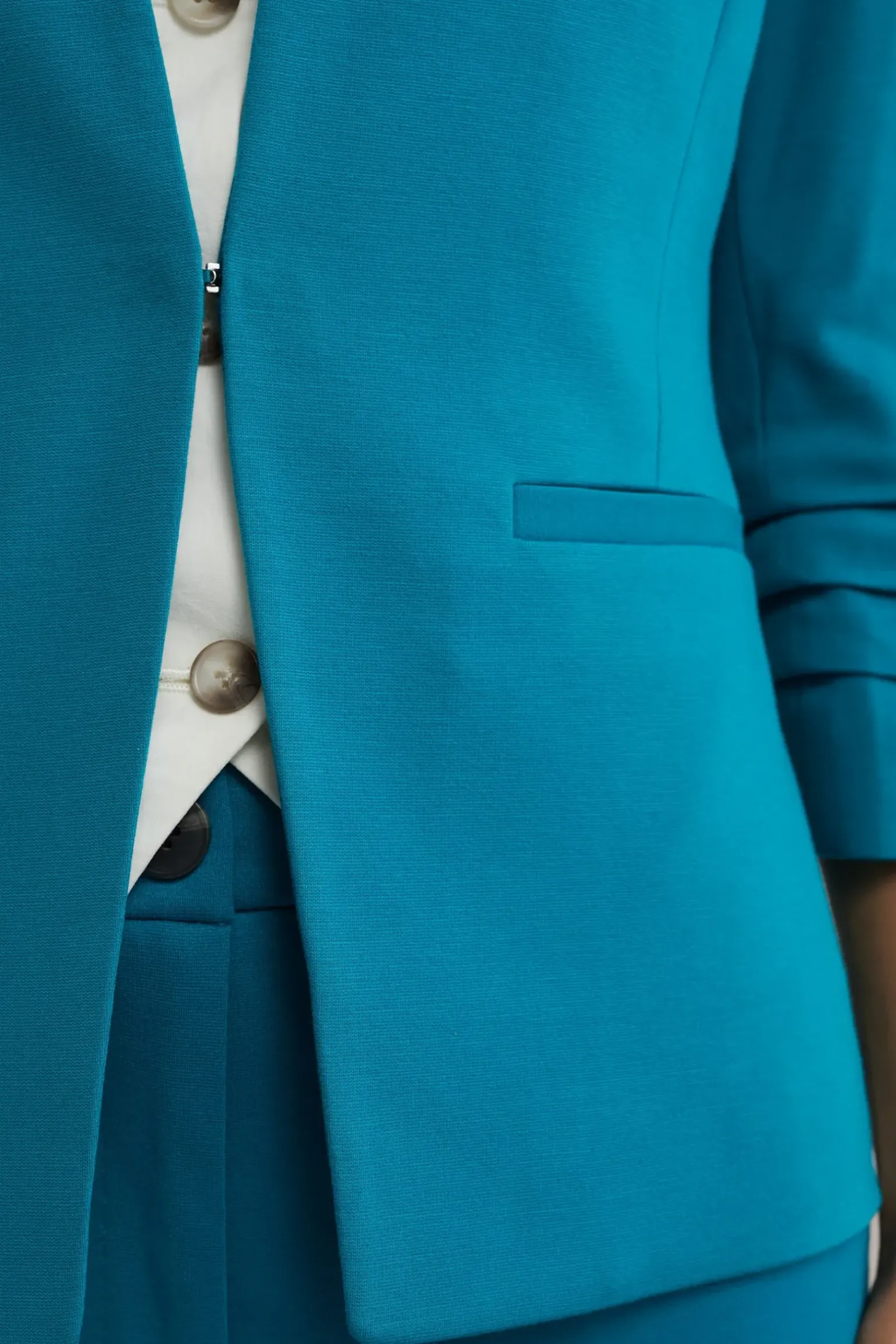 getailleerde blazer met rimpeleffect