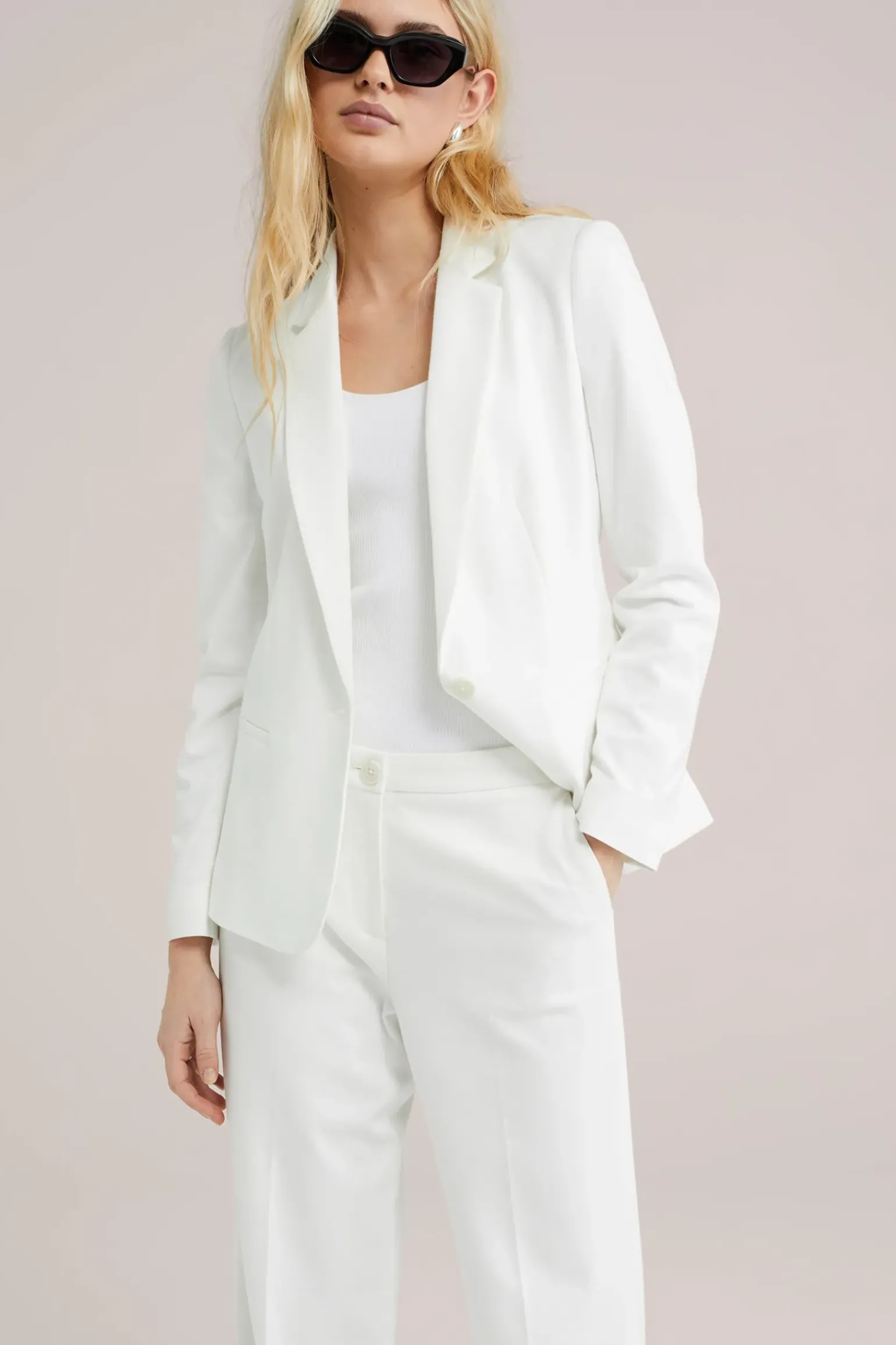 getailleerde jersey blazer met stretch