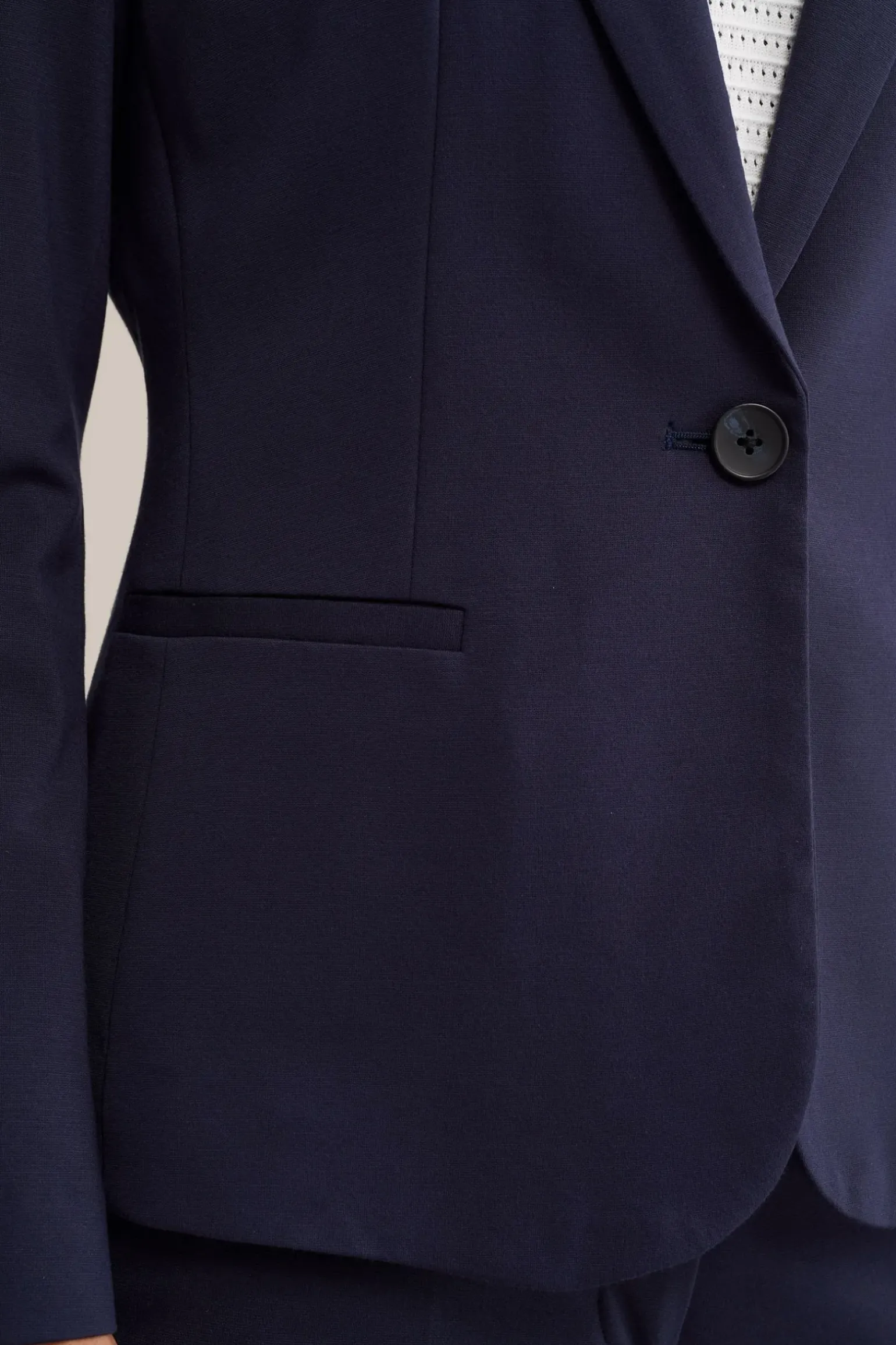 getailleerde jersey blazer met stretch