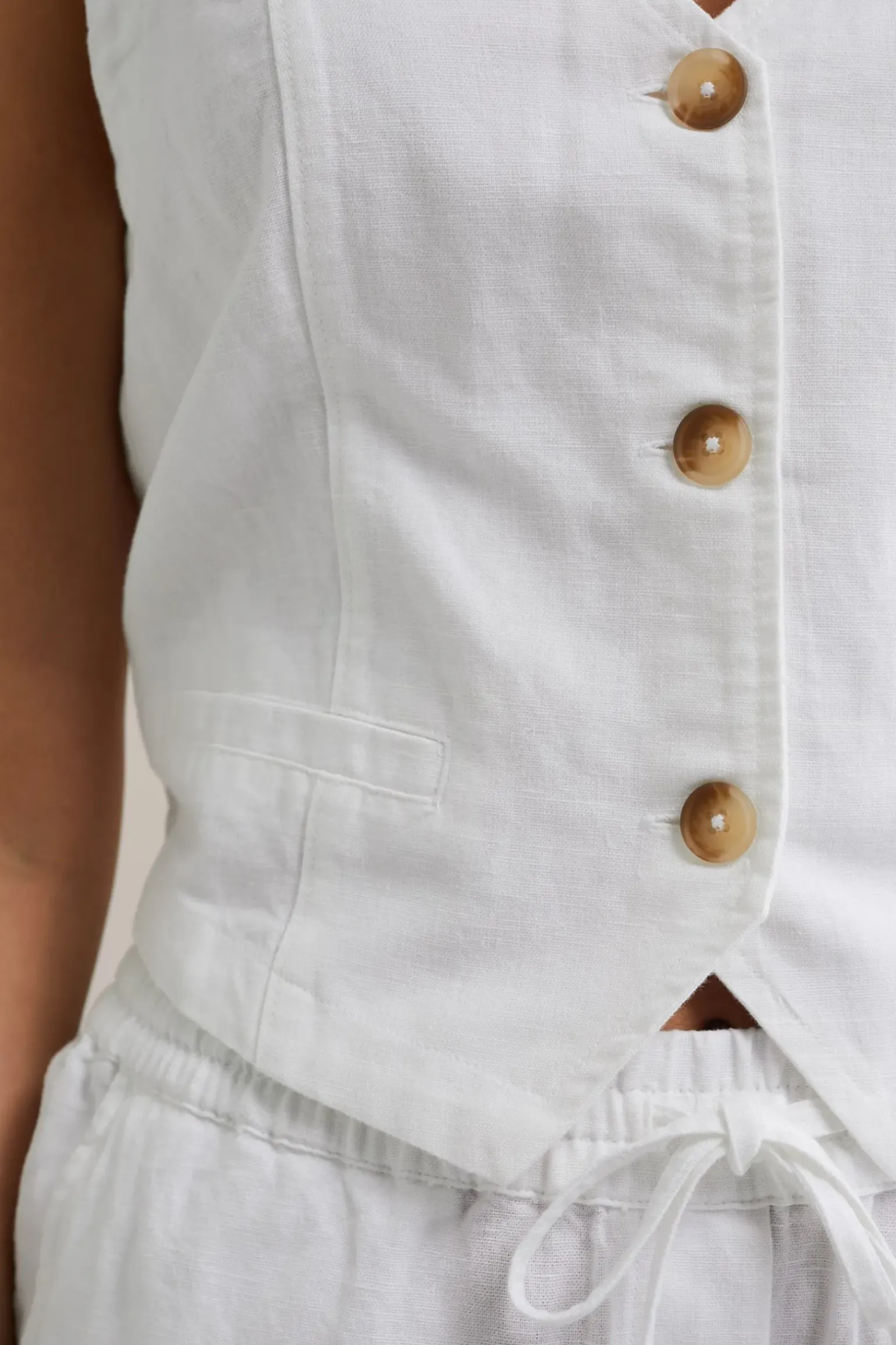 gilet van linnenmix