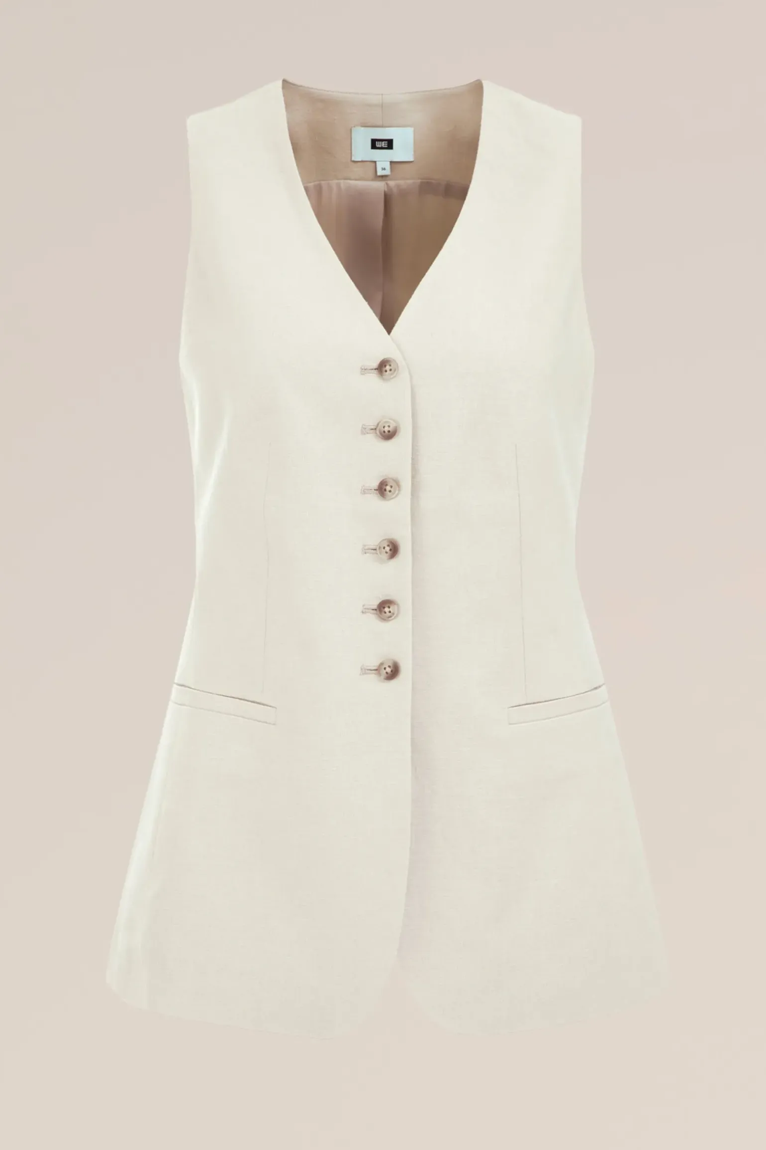 gilet van linnenmix