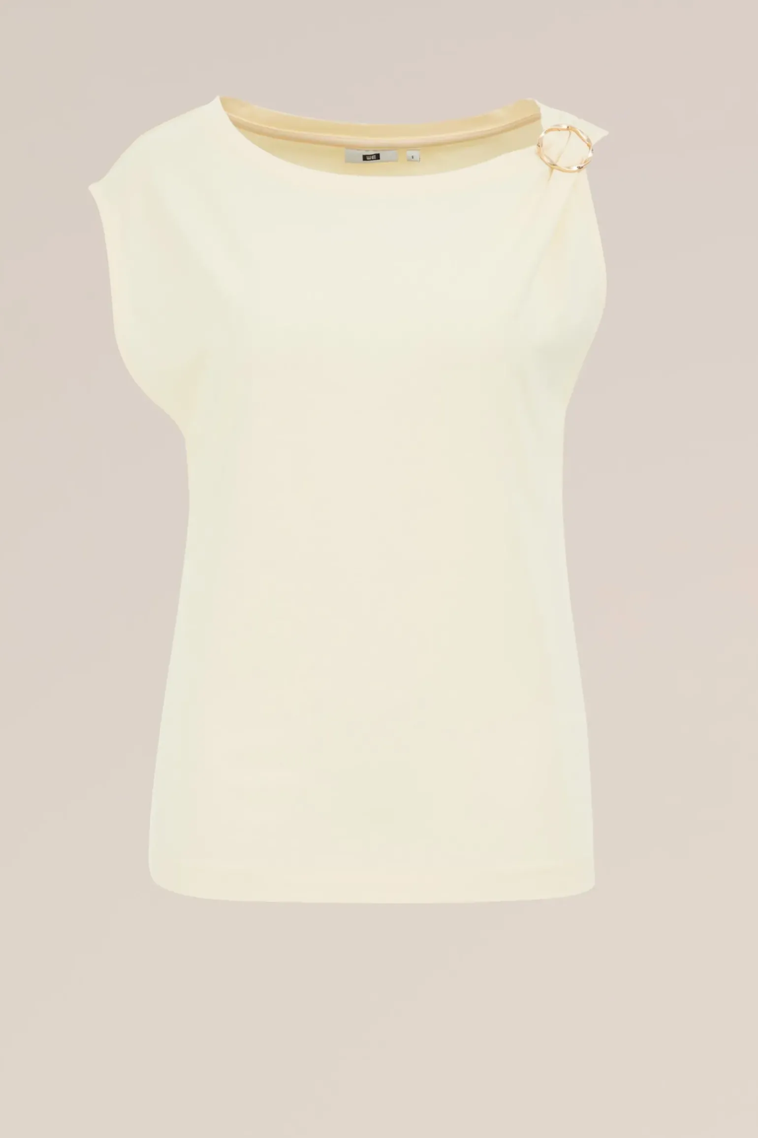 jersey top met gouden accenten