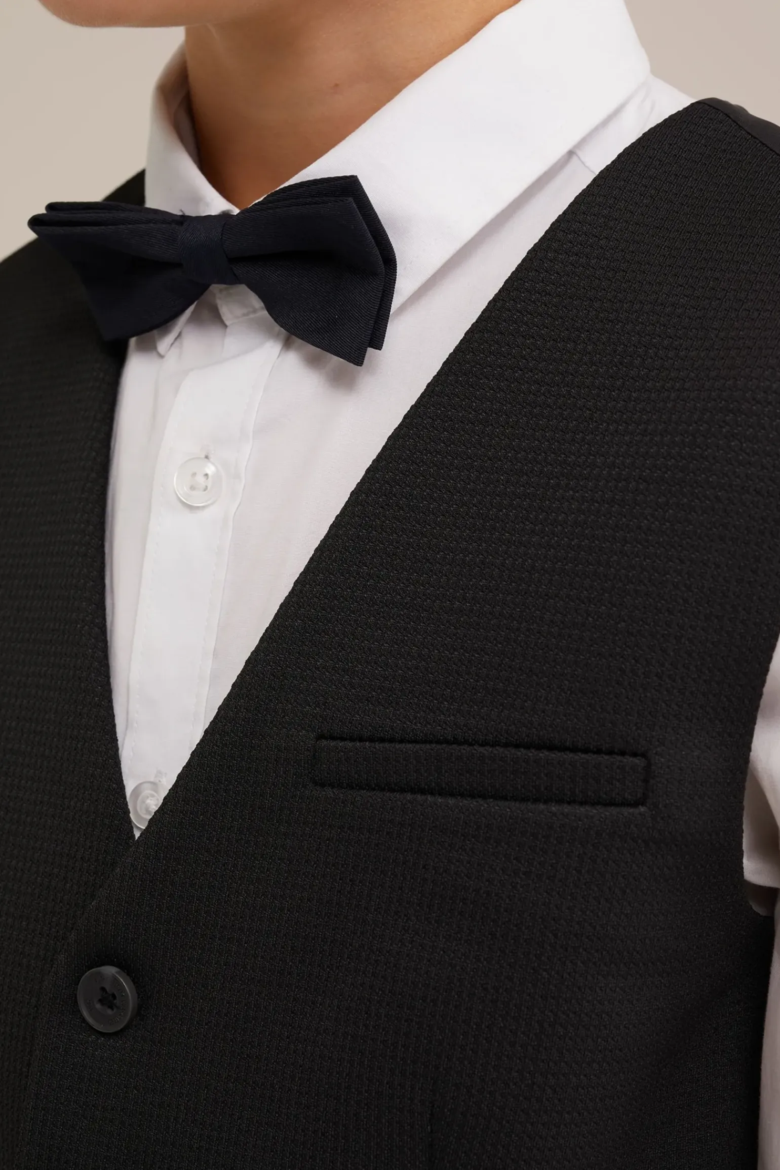 Jongens gilet met structuur