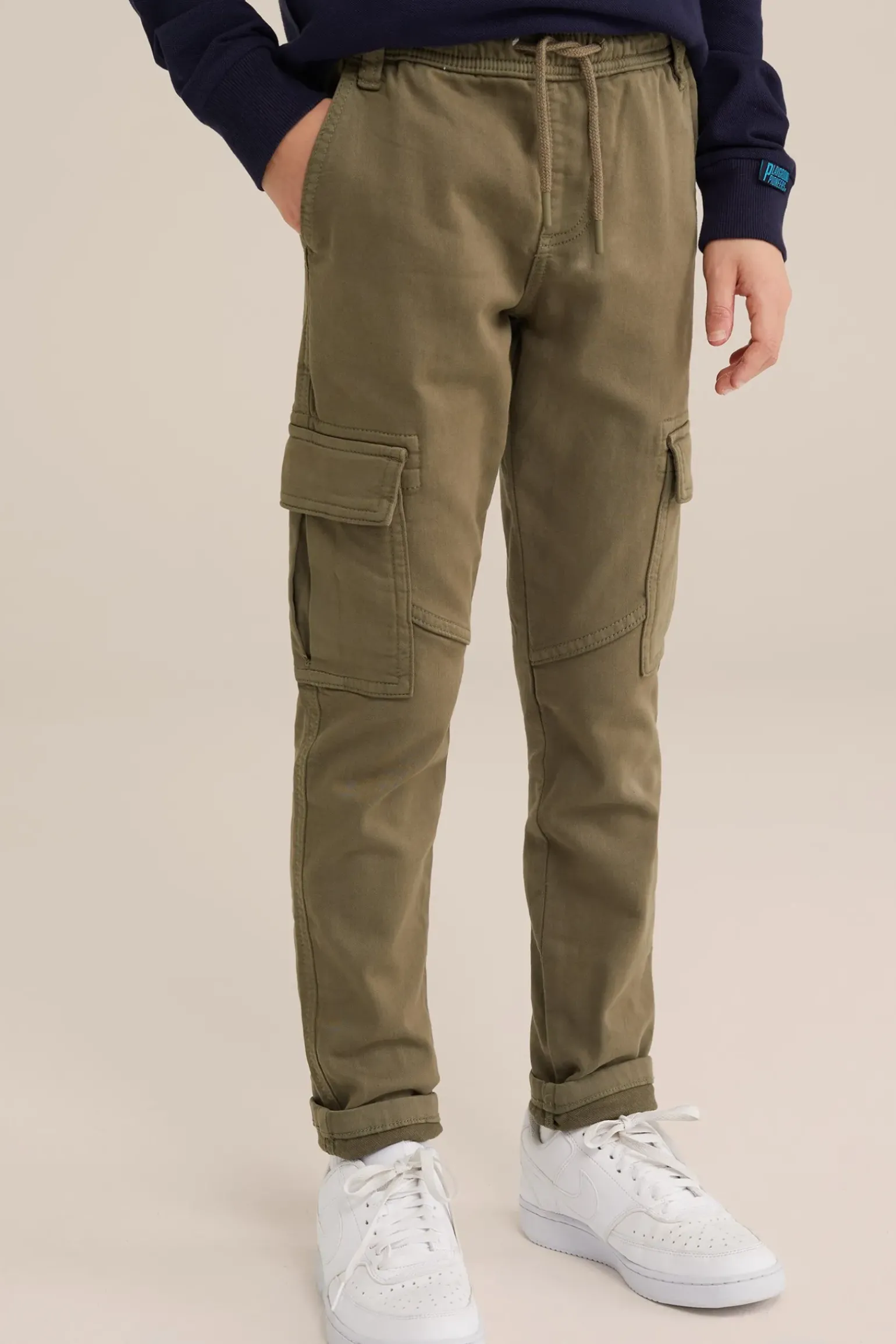 Jongens slim fit cargobroek