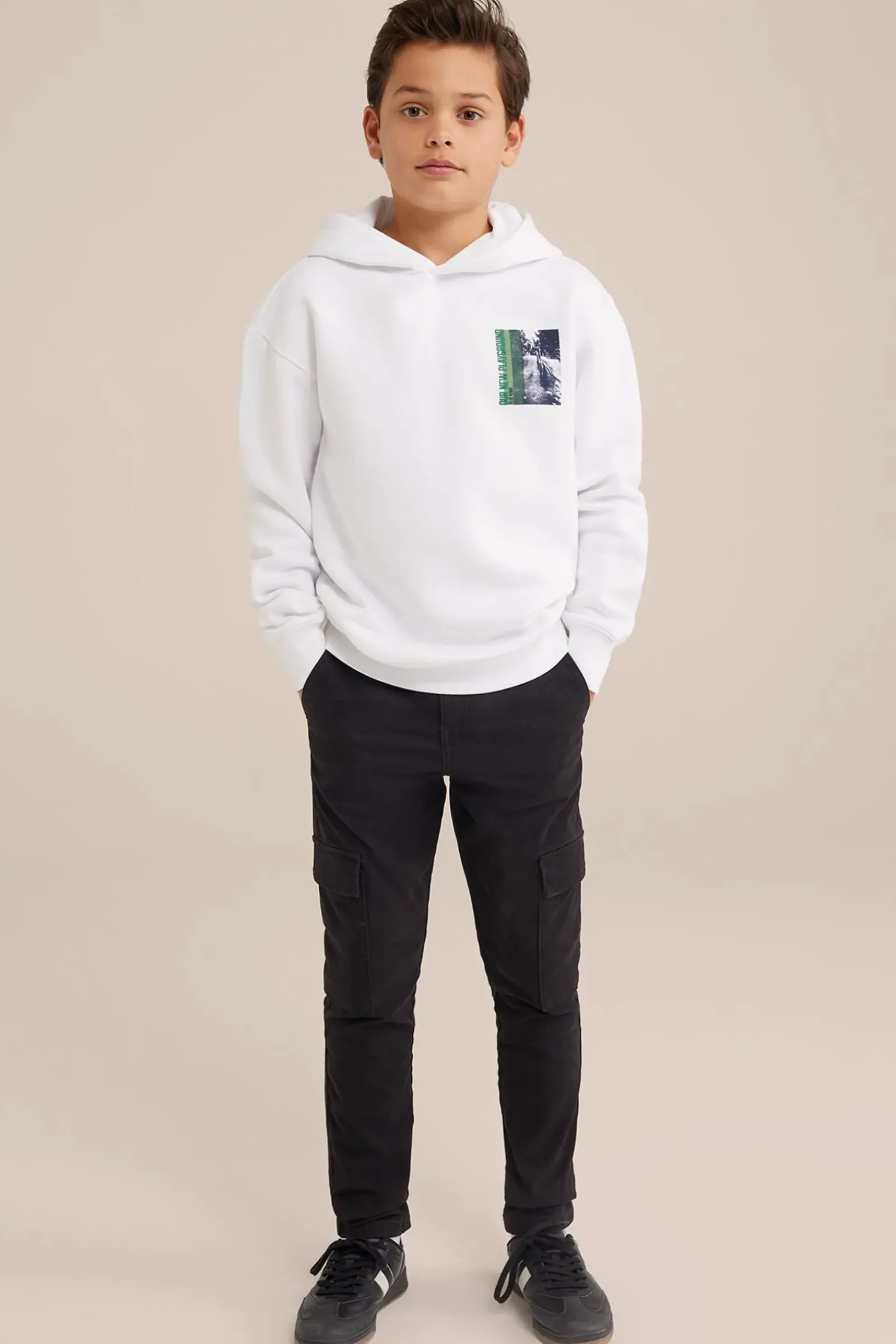 Jongens slim fit cargobroek