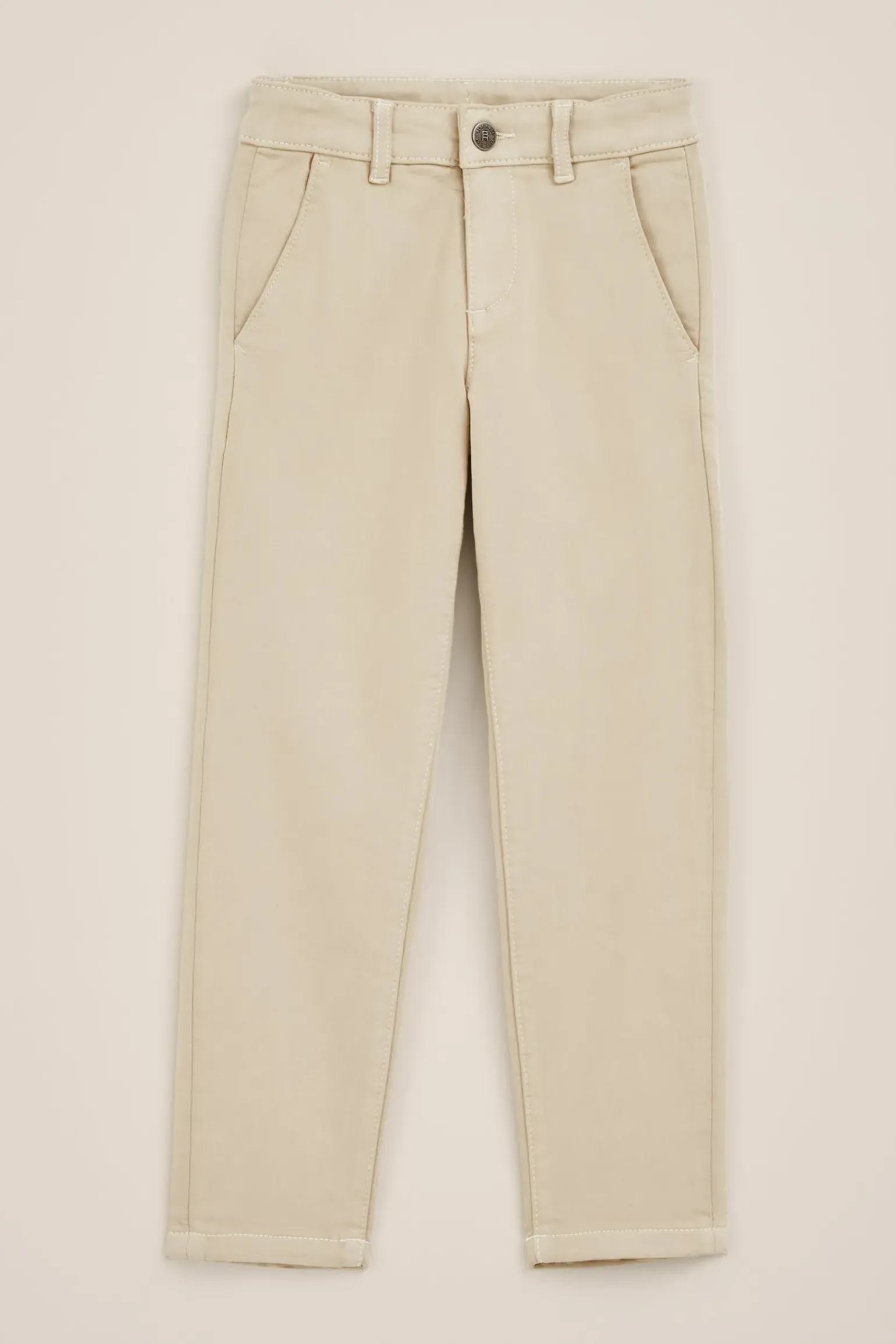 Jongens slim fit chino van jogkwaliteit