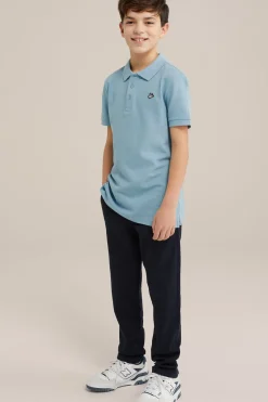 Jongens slim fit chino van jogkwaliteit