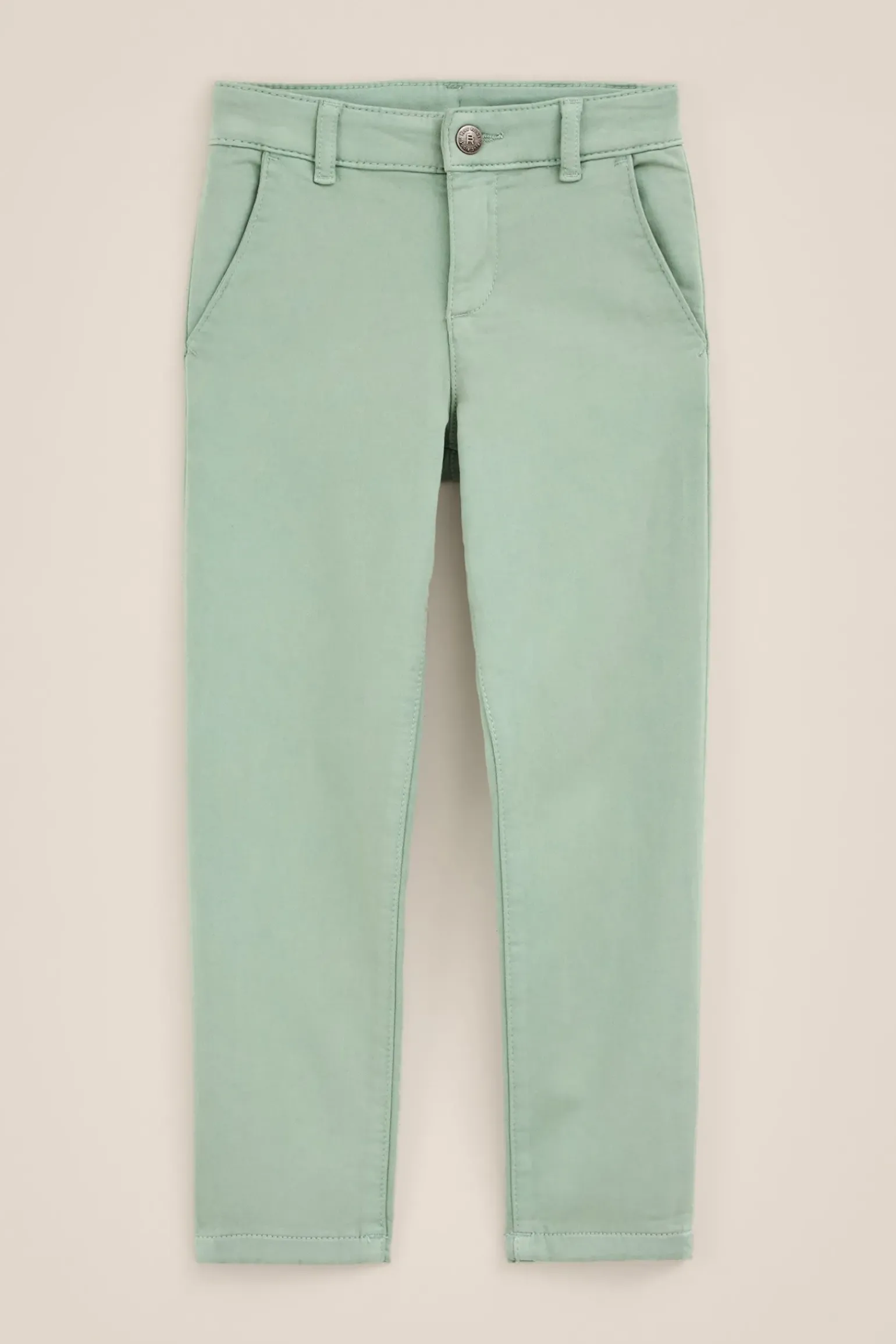 Jongens slim fit chino van jogkwaliteit