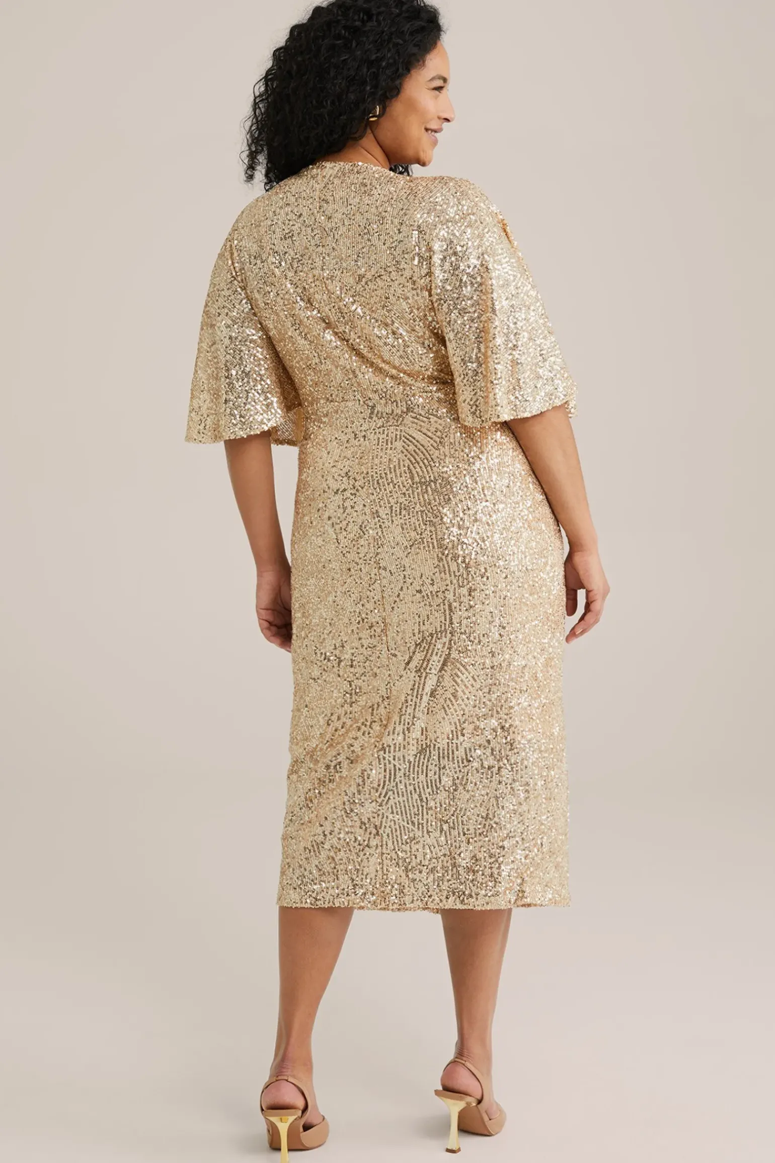 jurk met pailletten - Curve