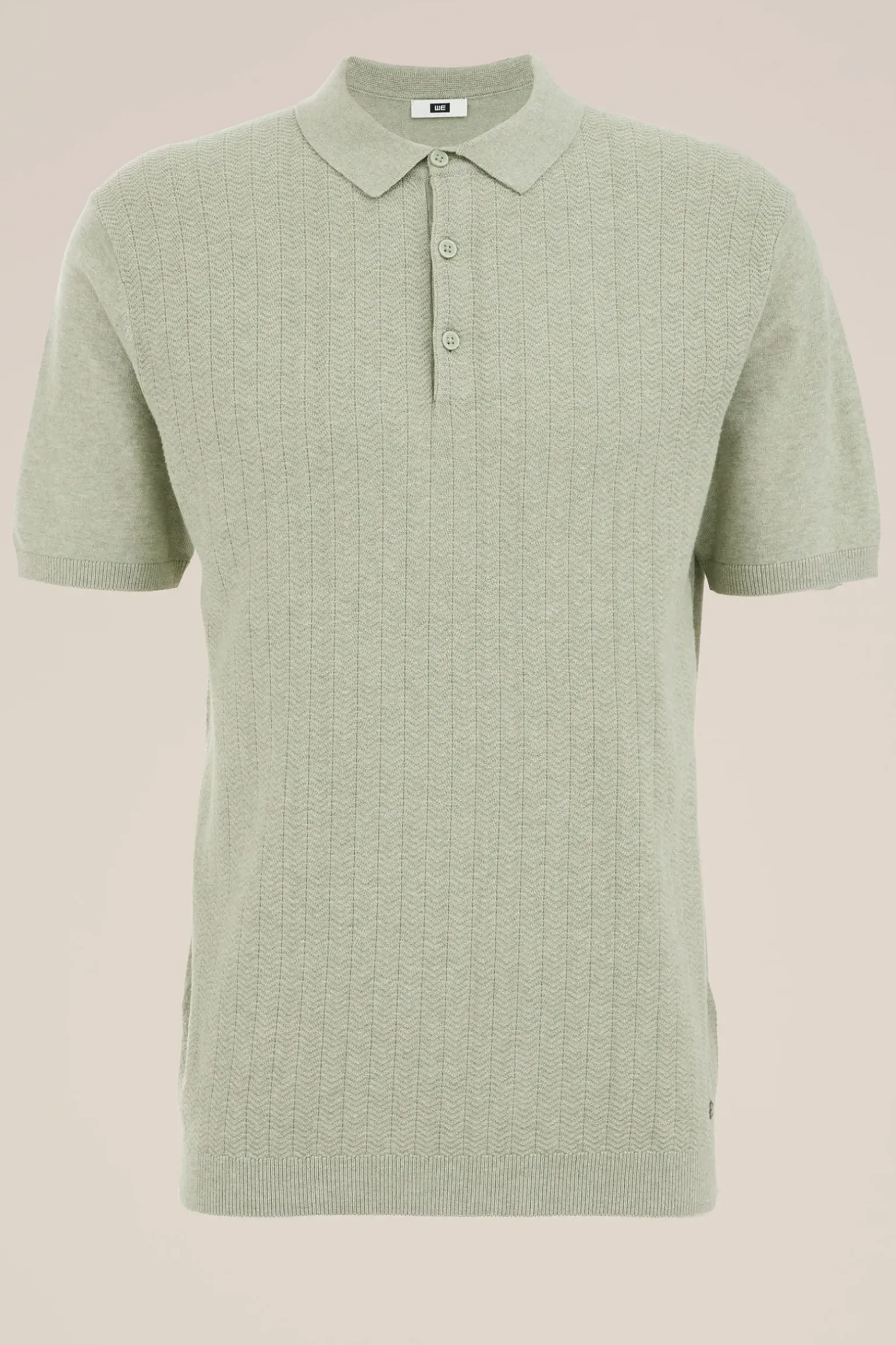 katoenen polo met structuur