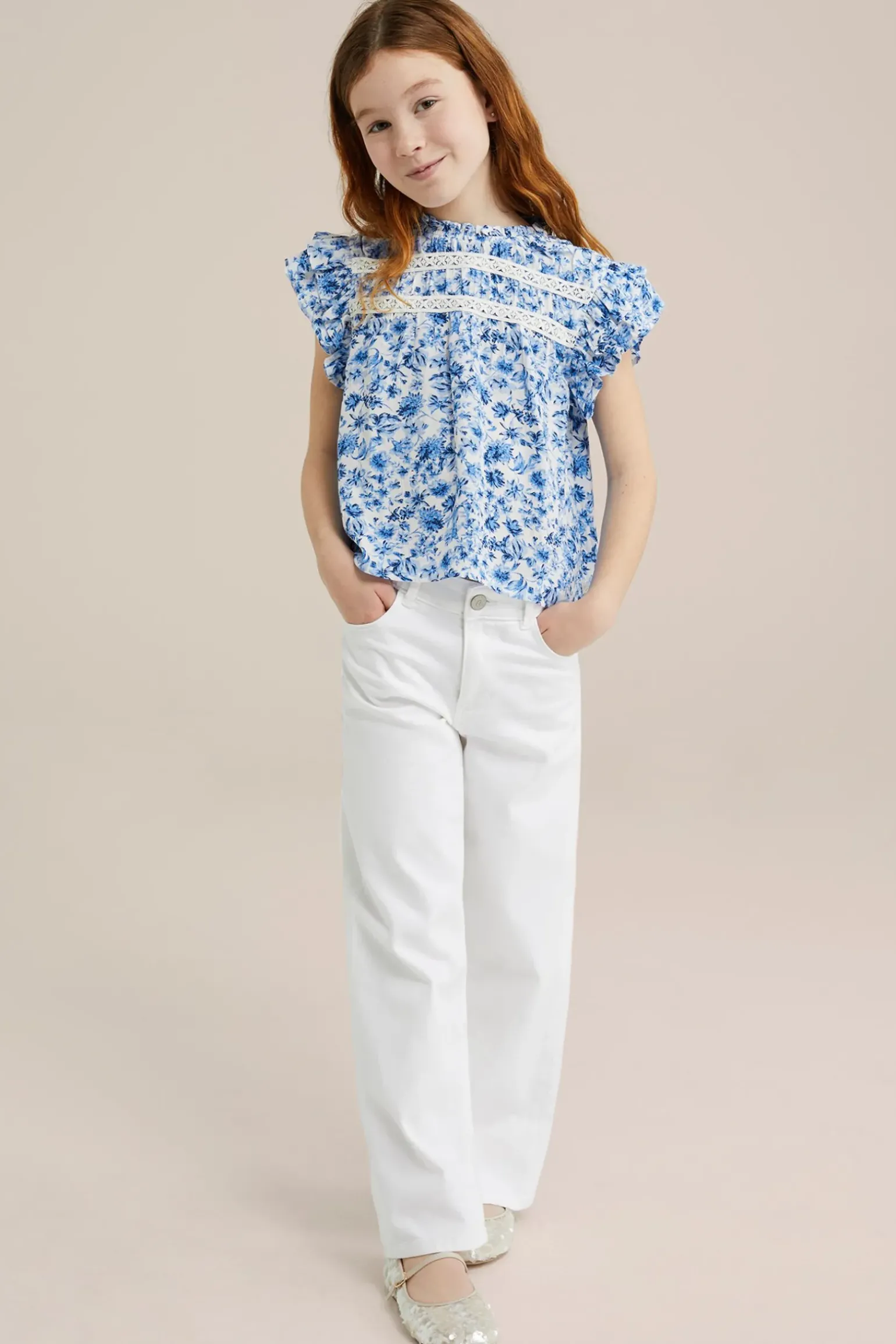 Meisjes blouse met dessin