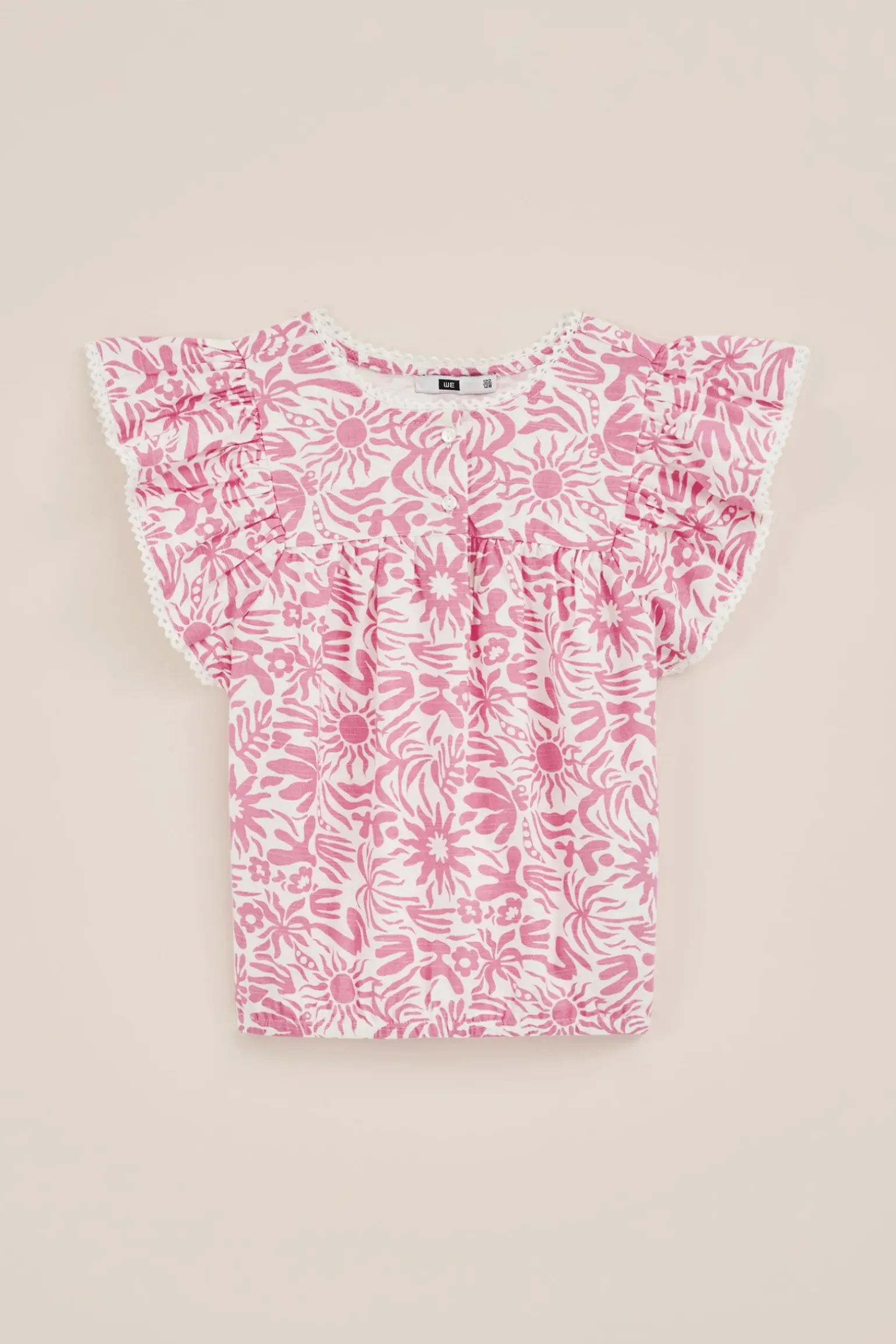 Meisjes blouse met ruches