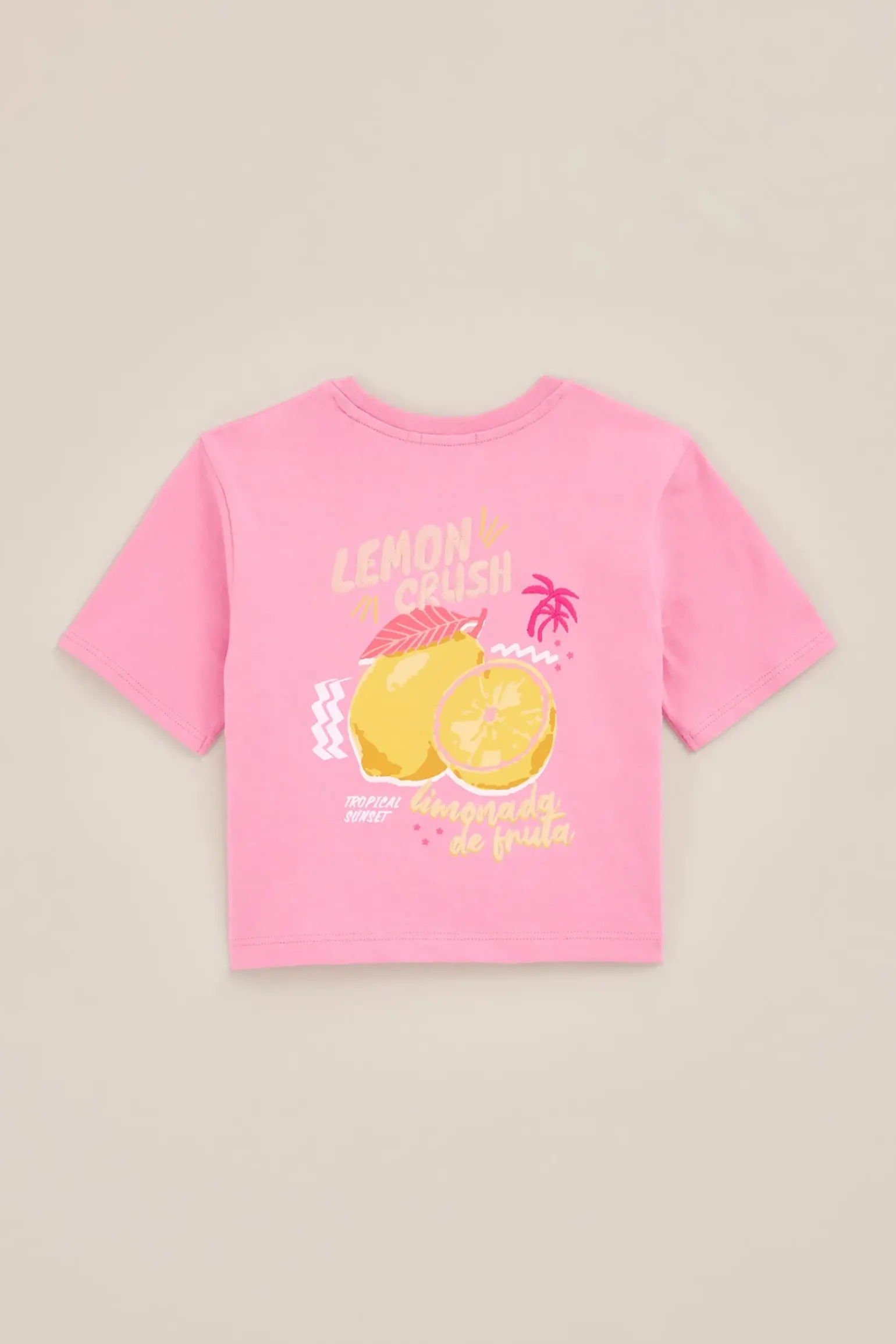 Meisjes cropped T-shirt met opdruk