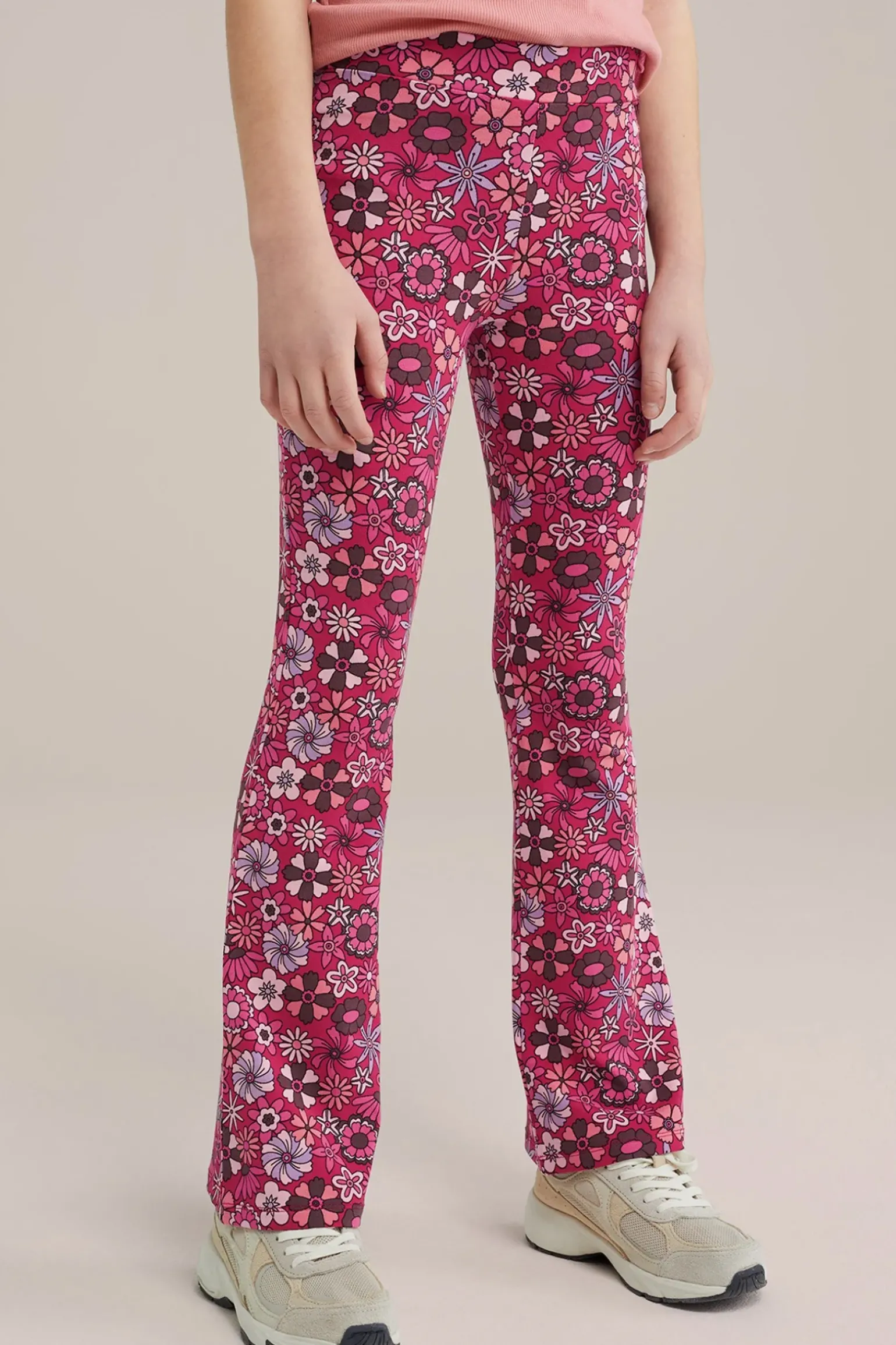 Meisjes flared legging met dessin