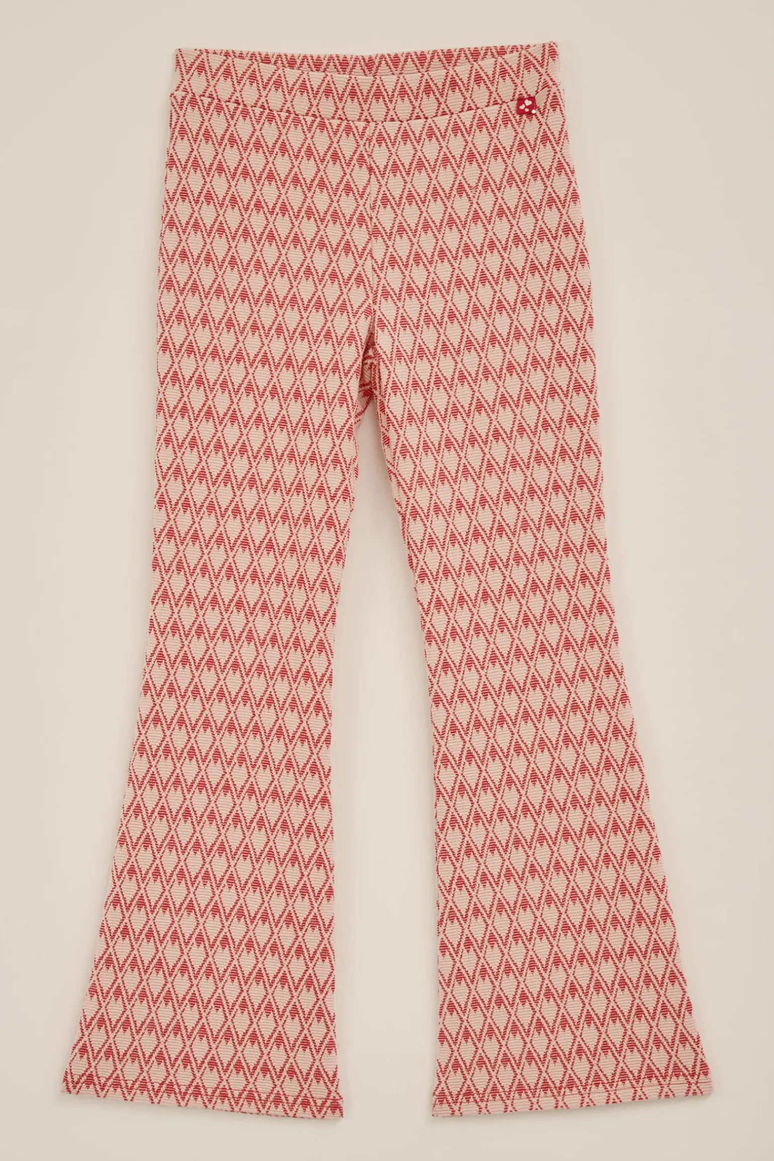 Meisjes flared legging met jacquard dessin