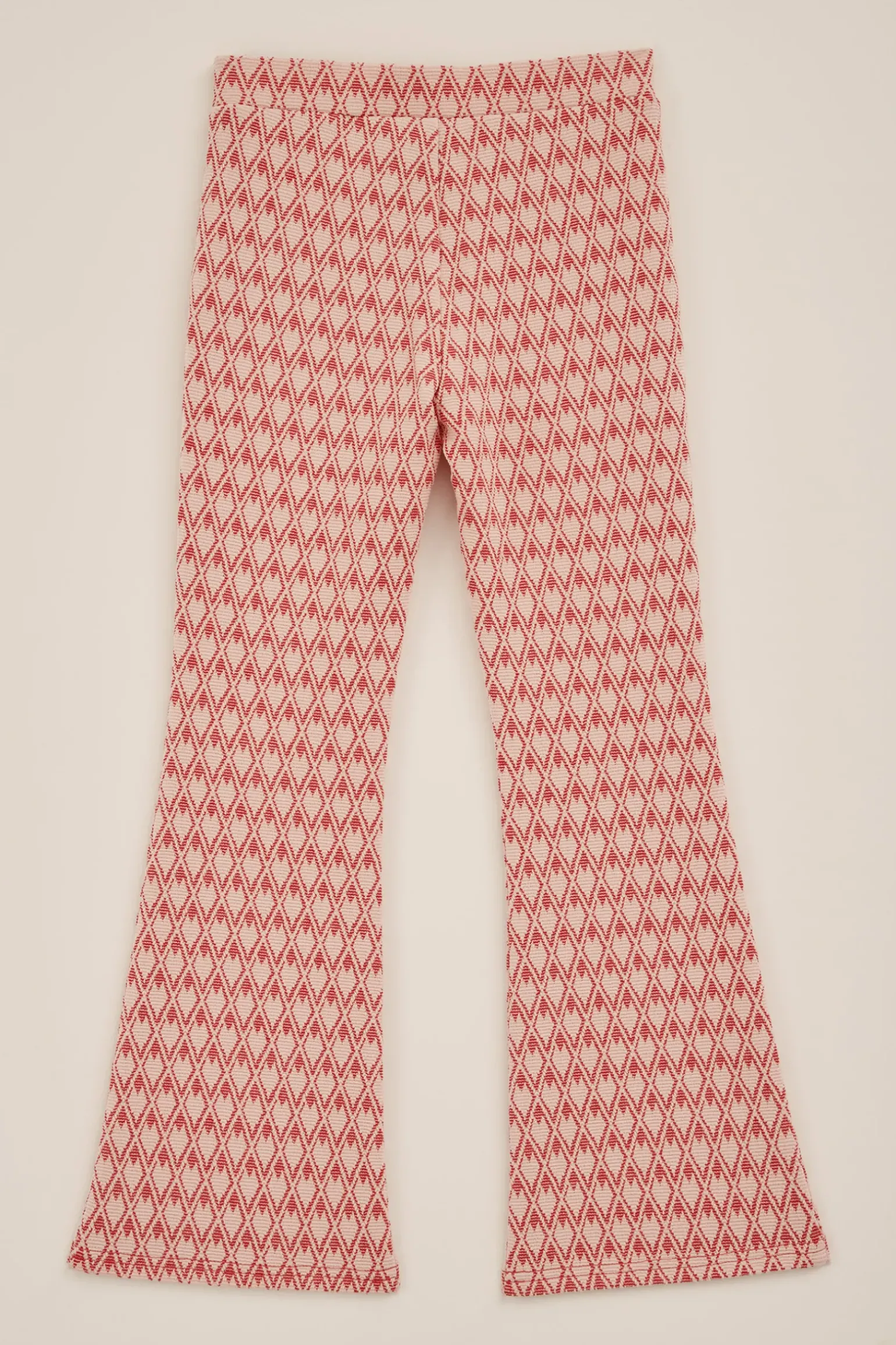 Meisjes flared legging met jacquard dessin