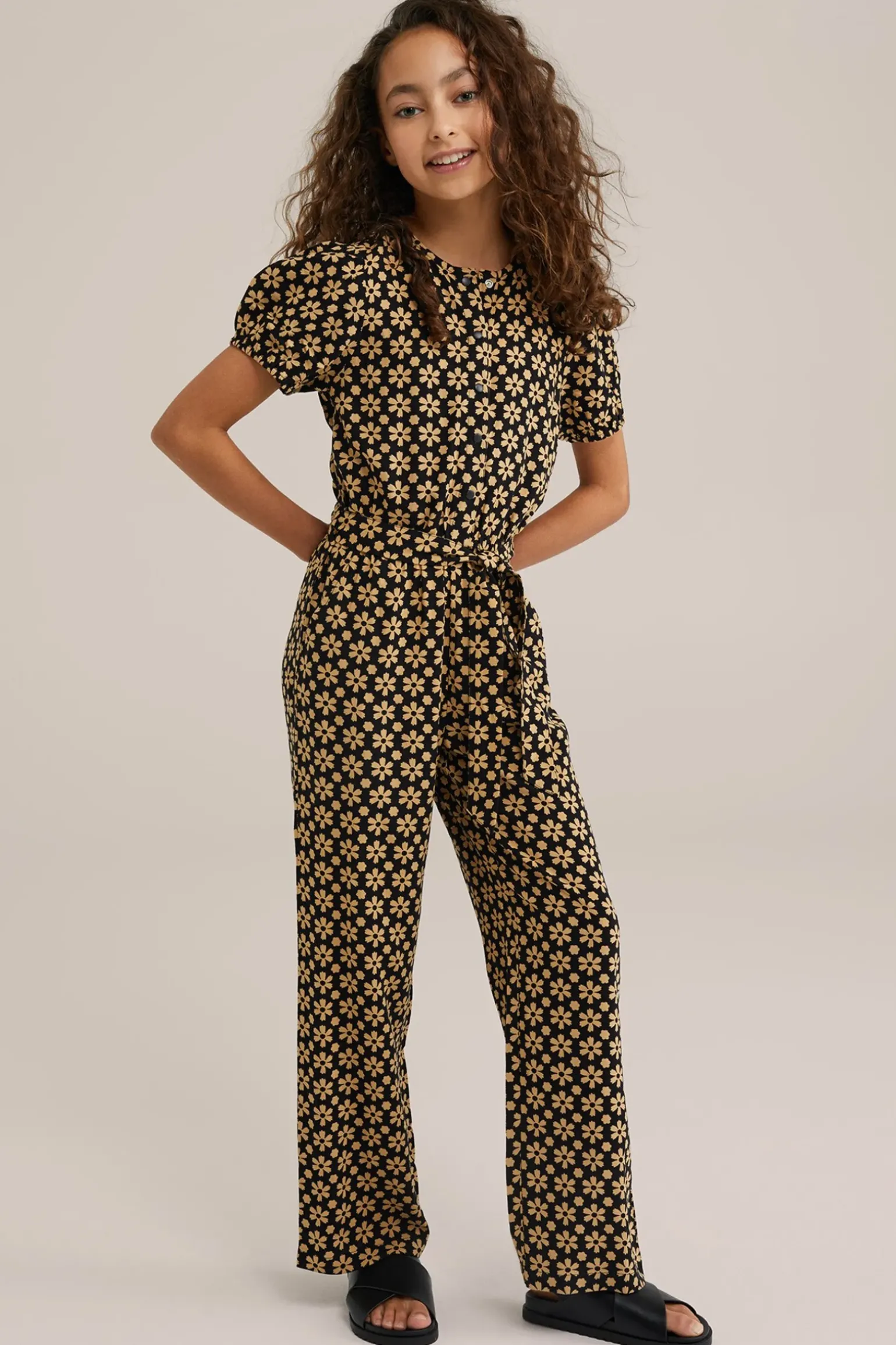 Meisjes jumpsuit met dessin