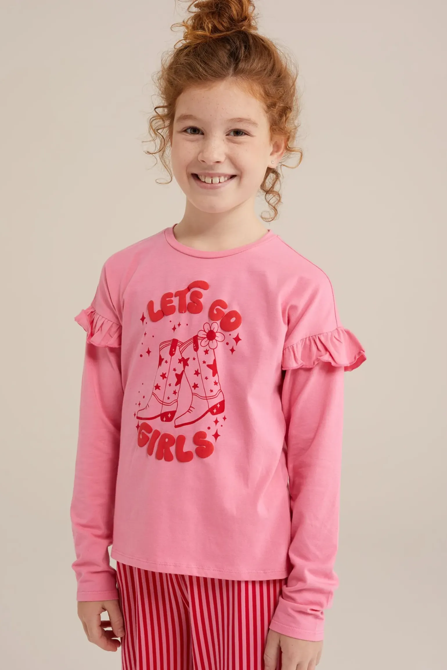 Meisjes pyjamaset met opdruk