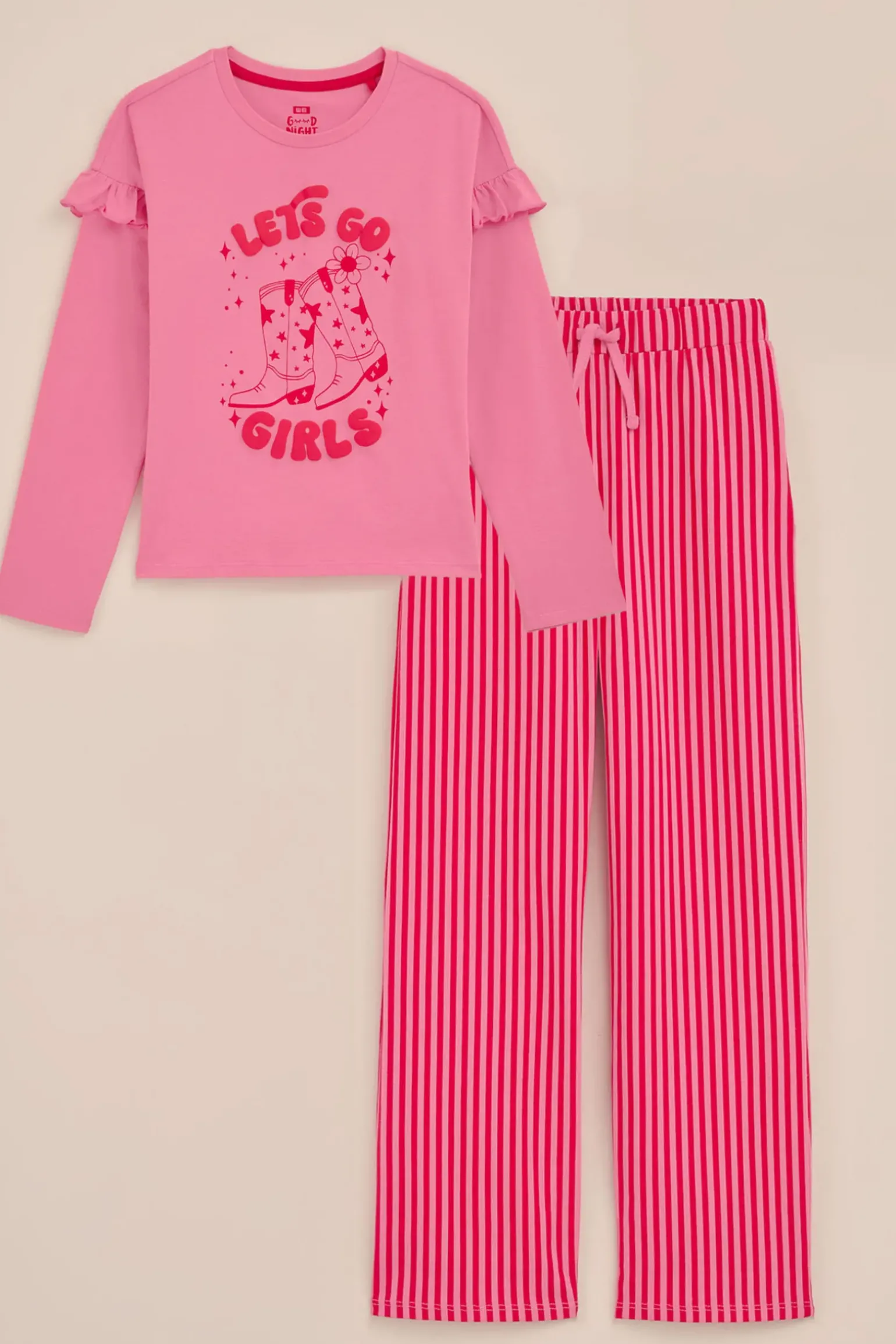 Meisjes pyjamaset met opdruk