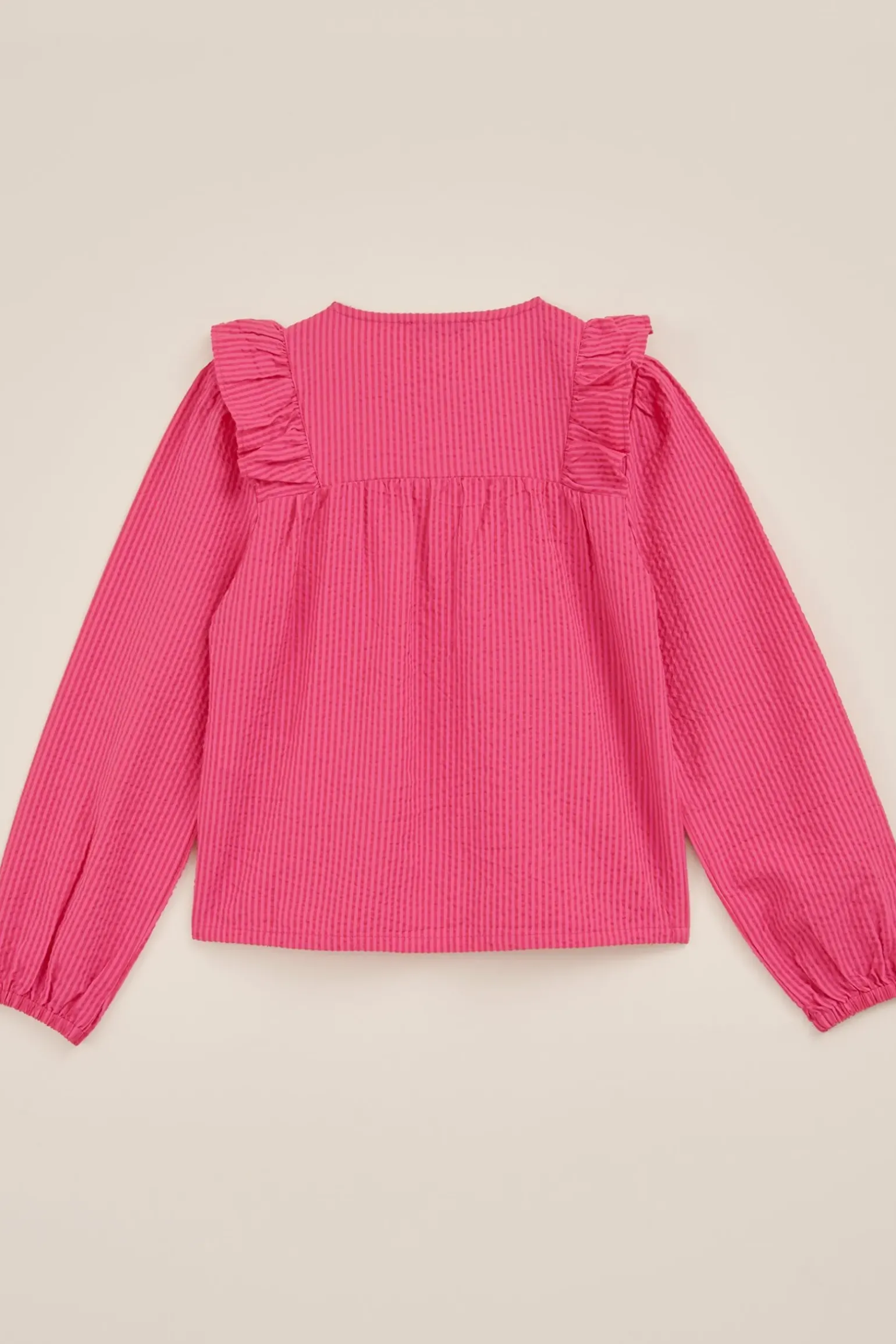 Meisjes seersucker blouse met dessin