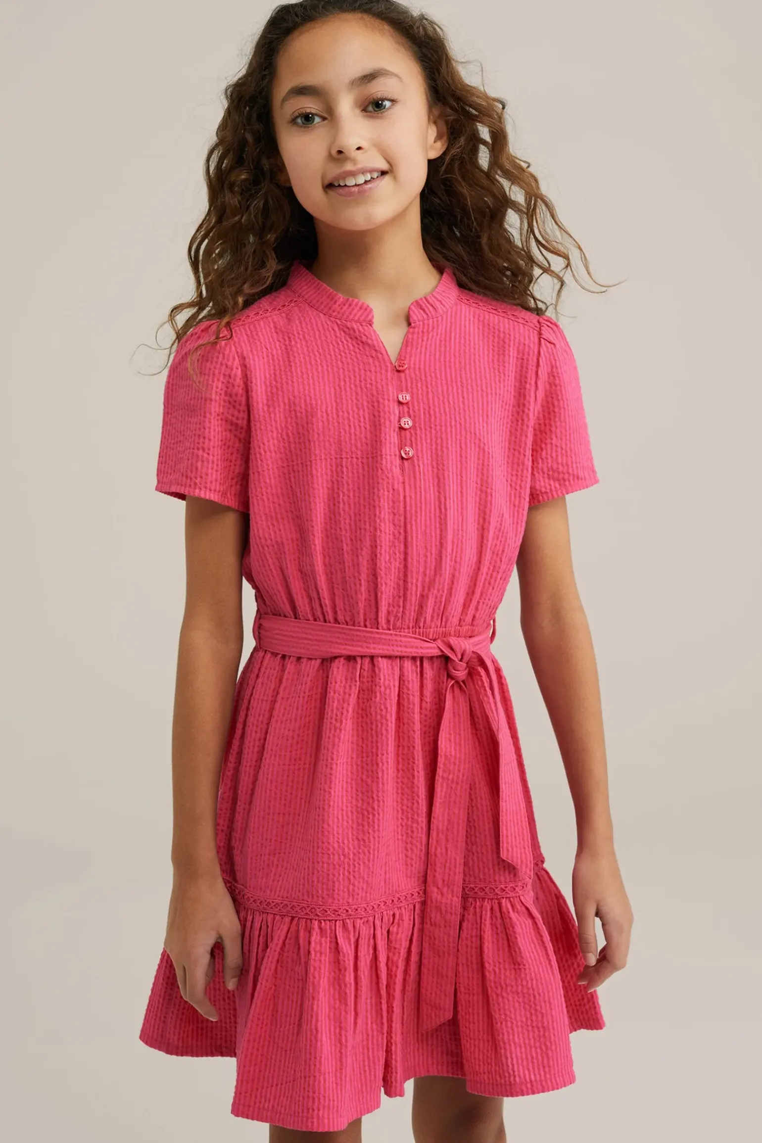 Meisjes seersucker jurk