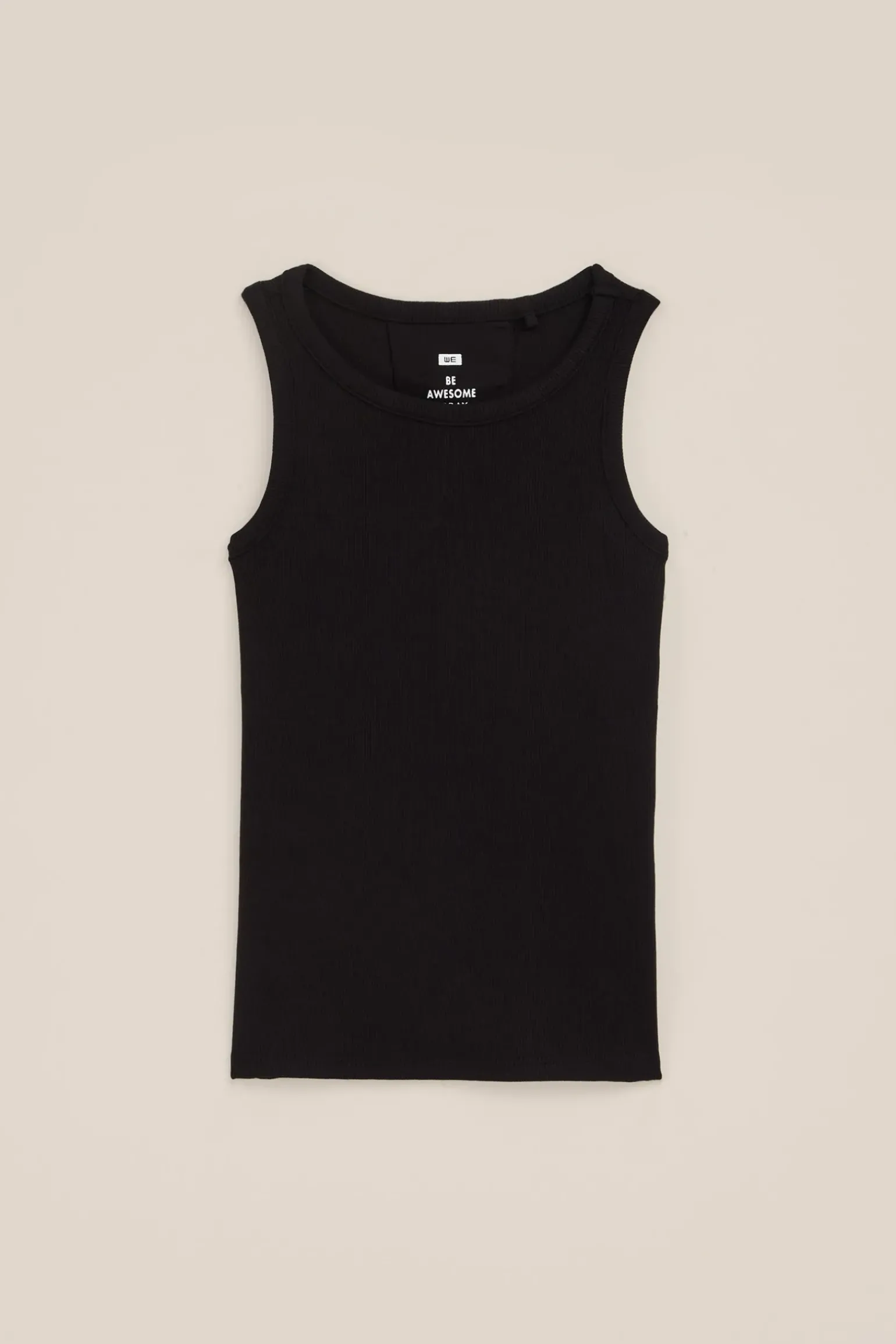 Meisjes singlet van ribstof