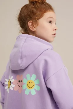 Meisjes SmileyWorld&reg; sweatjurk met opdruk