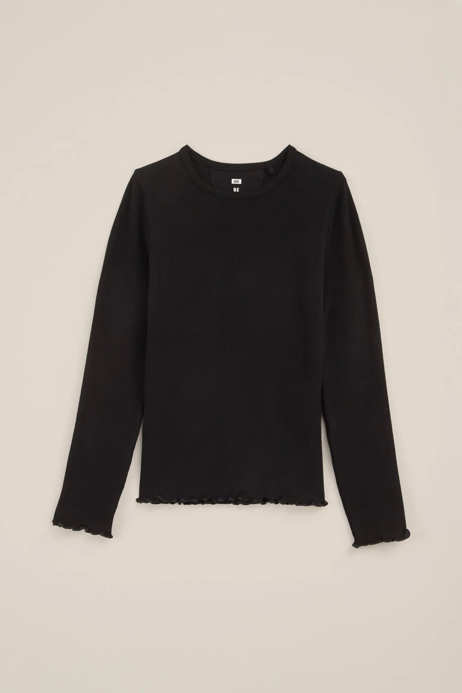 Meisjes T-shirt van ribstof