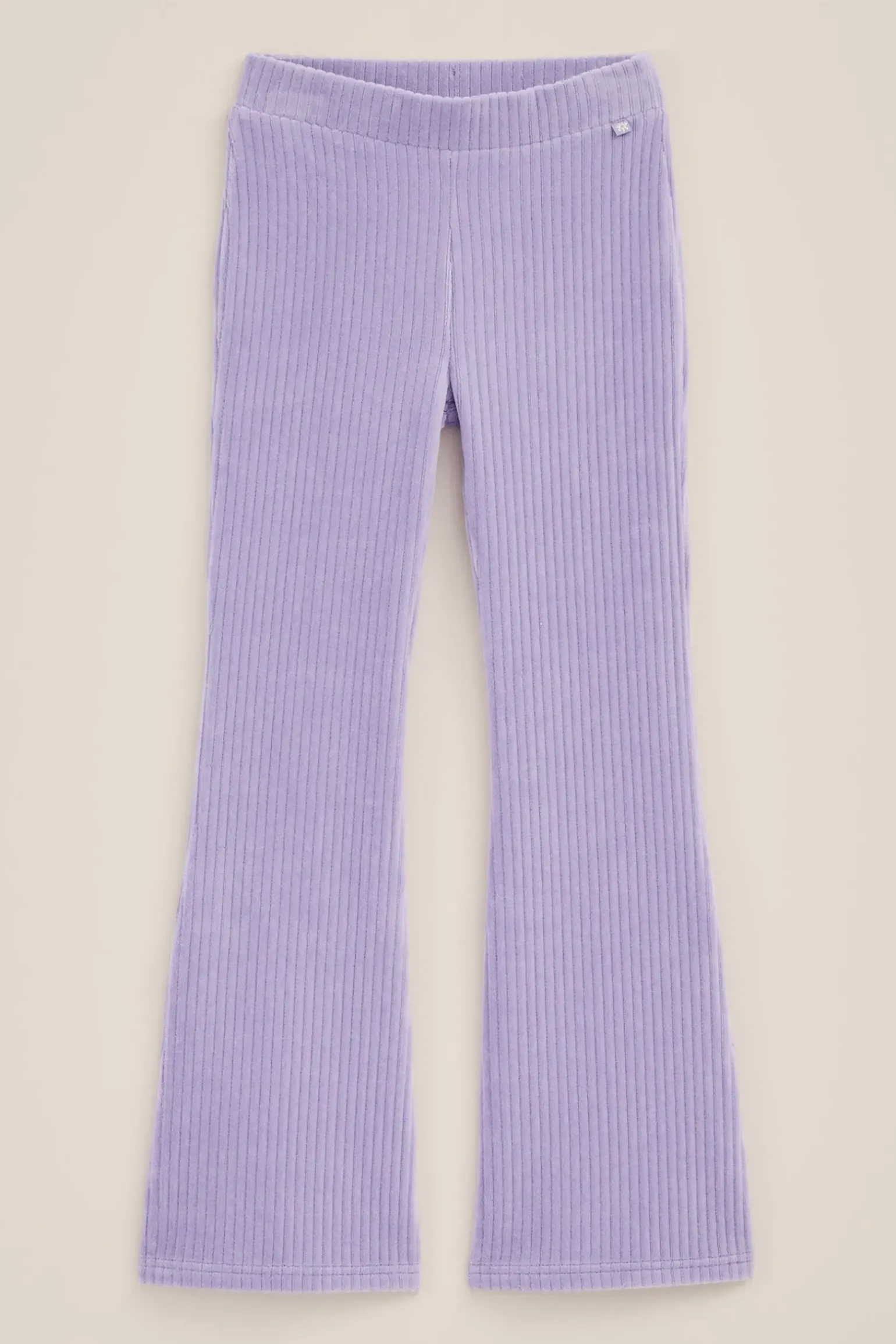 Meisjes velvet flared legging van ribstof
