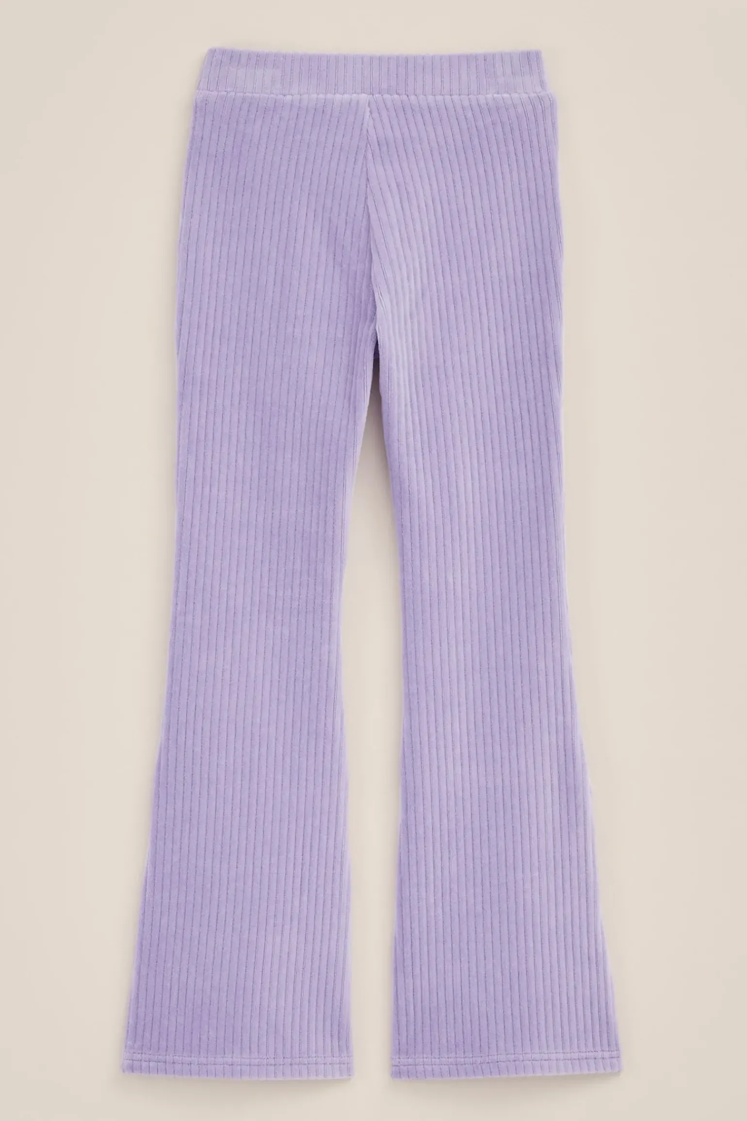Meisjes velvet flared legging van ribstof