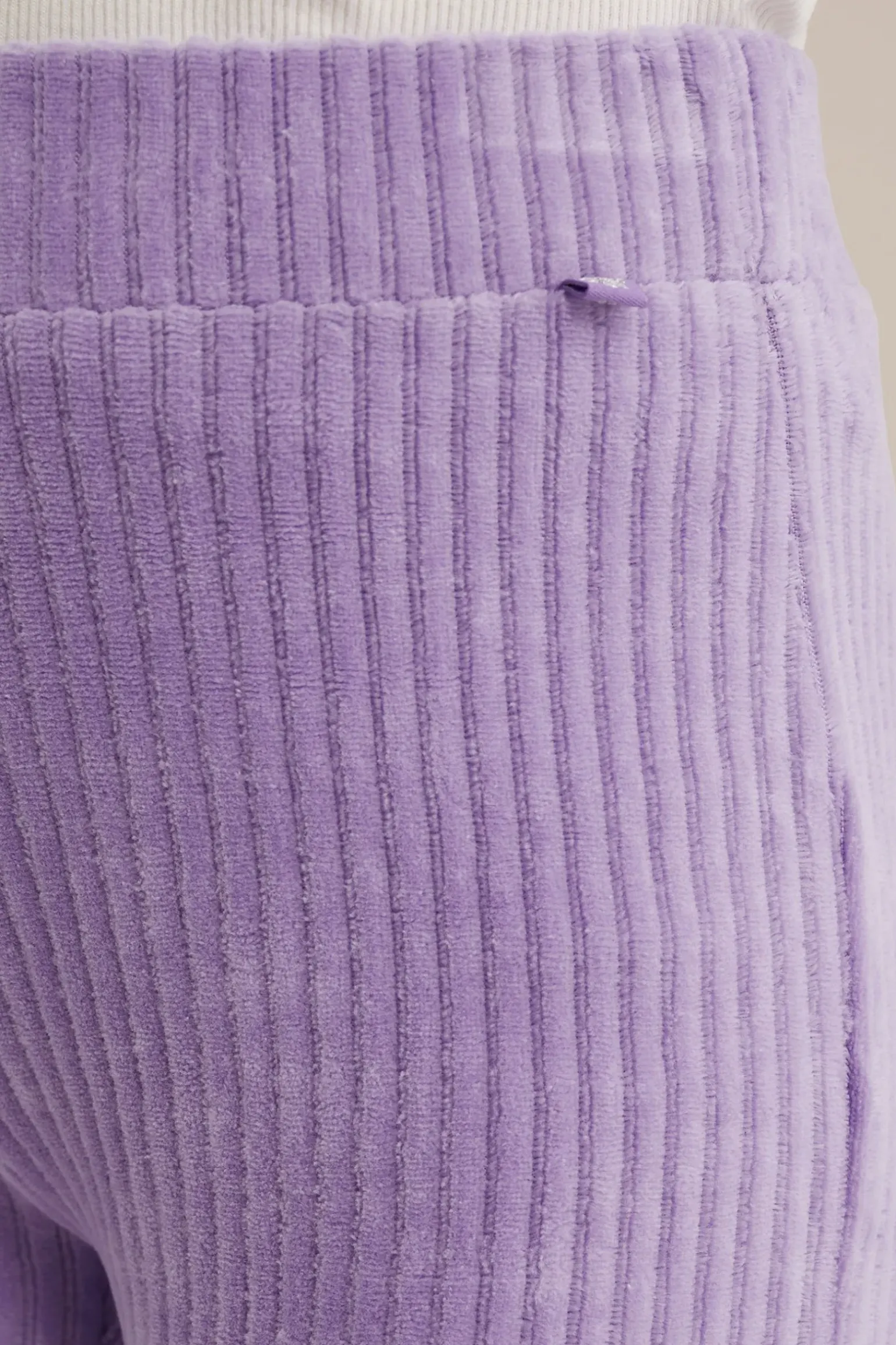 Meisjes velvet flared legging van ribstof