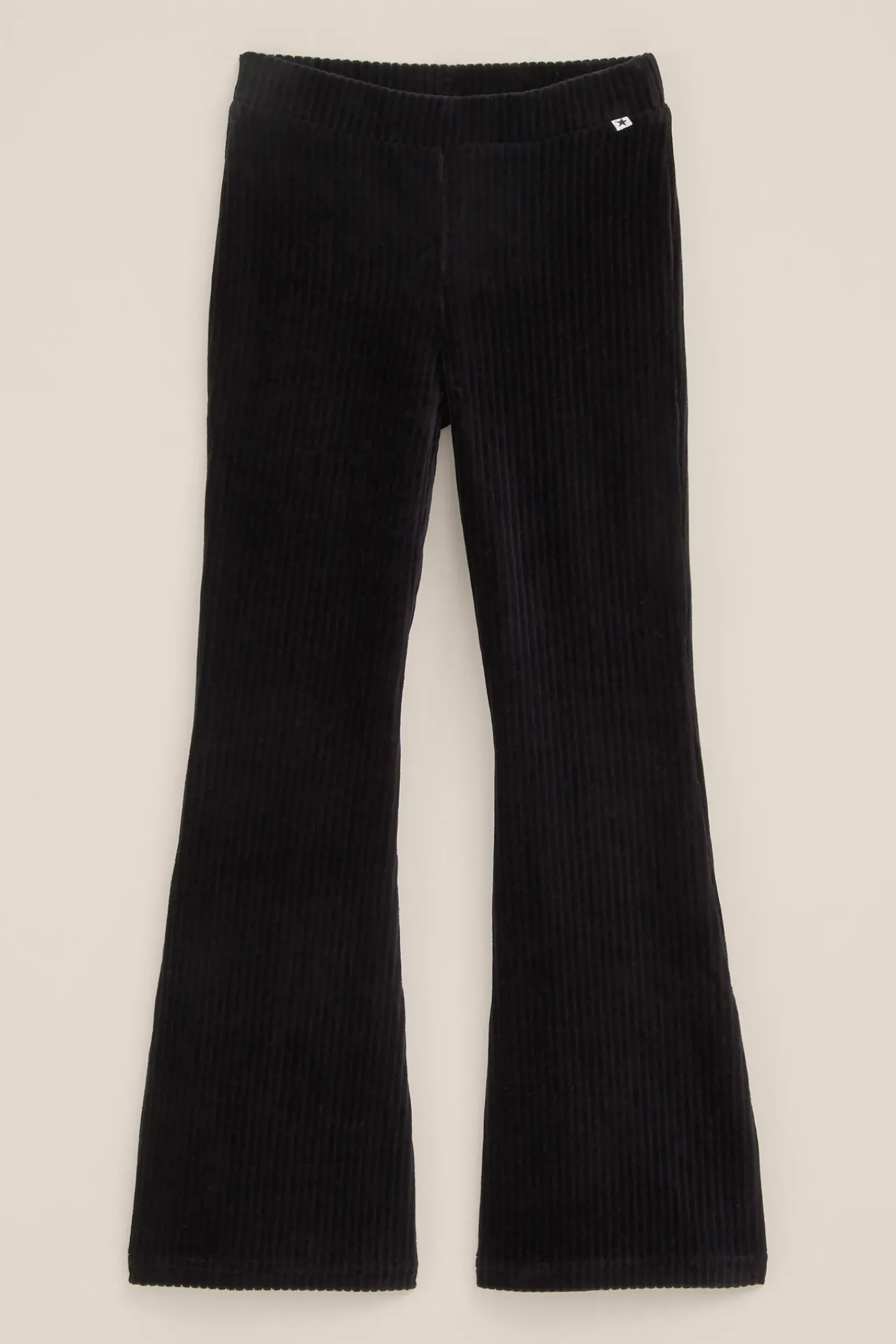 Meisjes velvet flared legging van ribstof