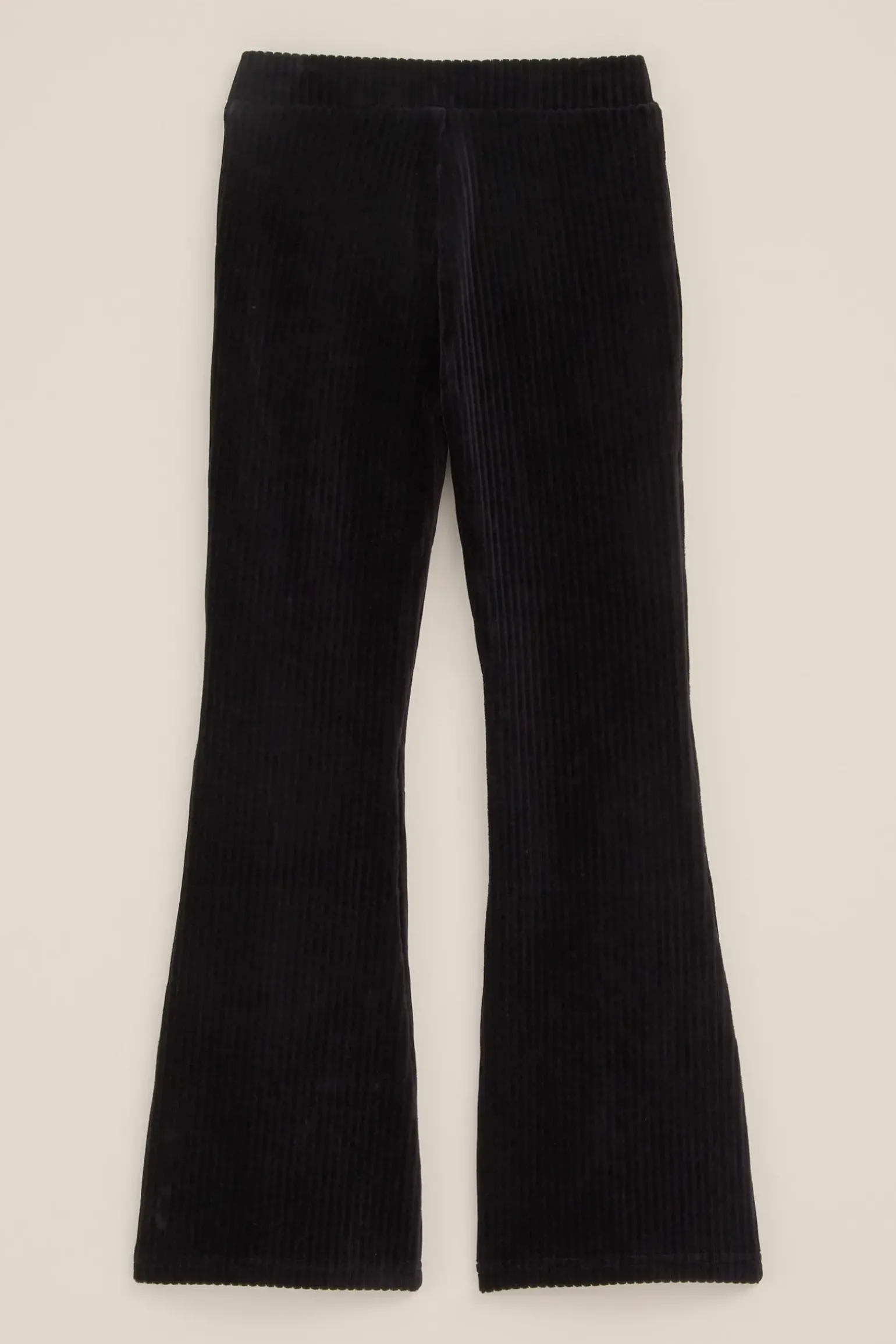 Meisjes velvet flared legging van ribstof