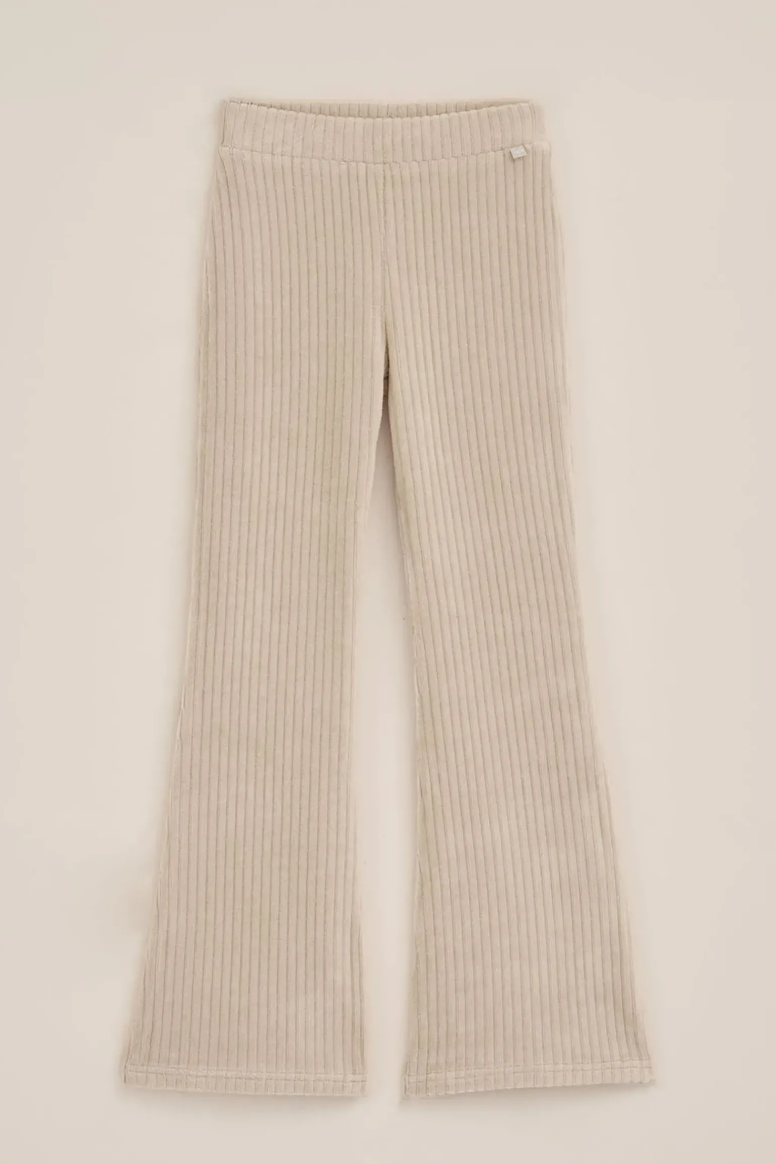 Meisjes velvet flared legging van ribstof