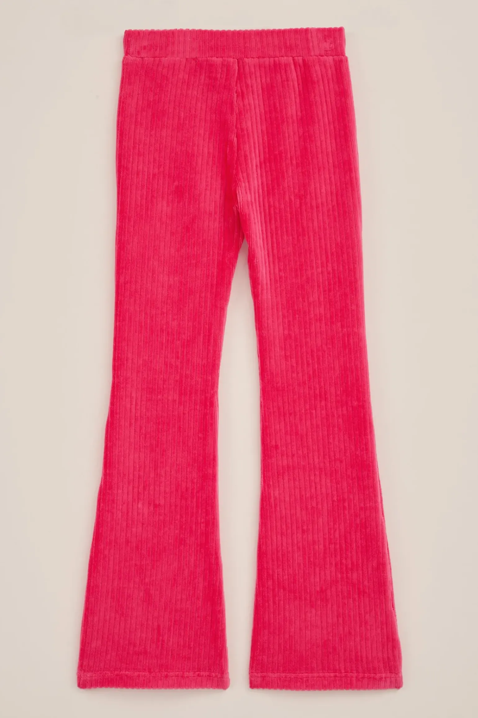 Meisjes velvet flared legging van ribstof