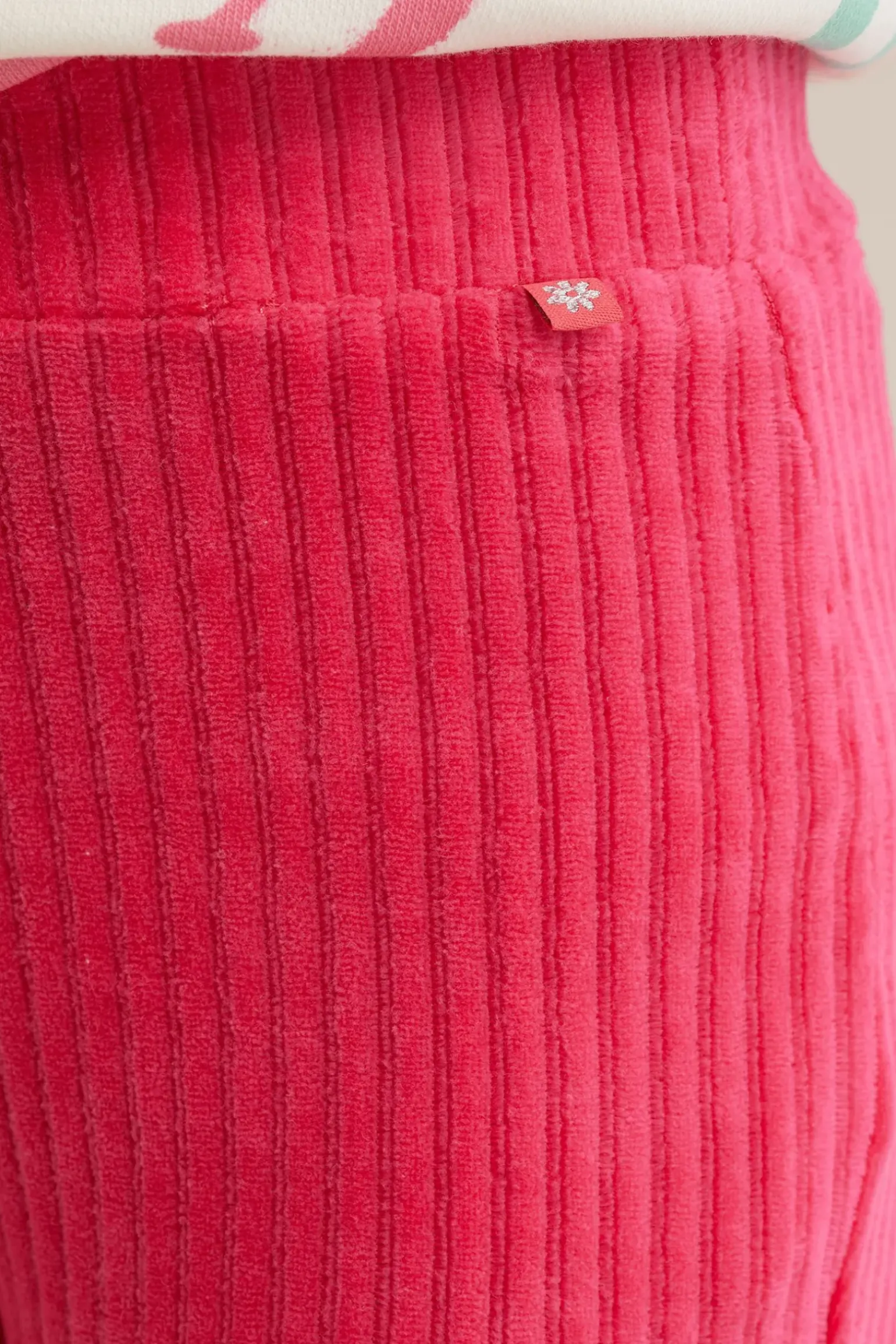 Meisjes velvet flared legging van ribstof
