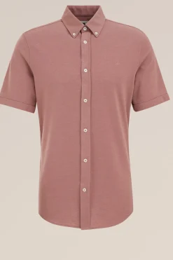 overhemd van piquéjersey met stretch