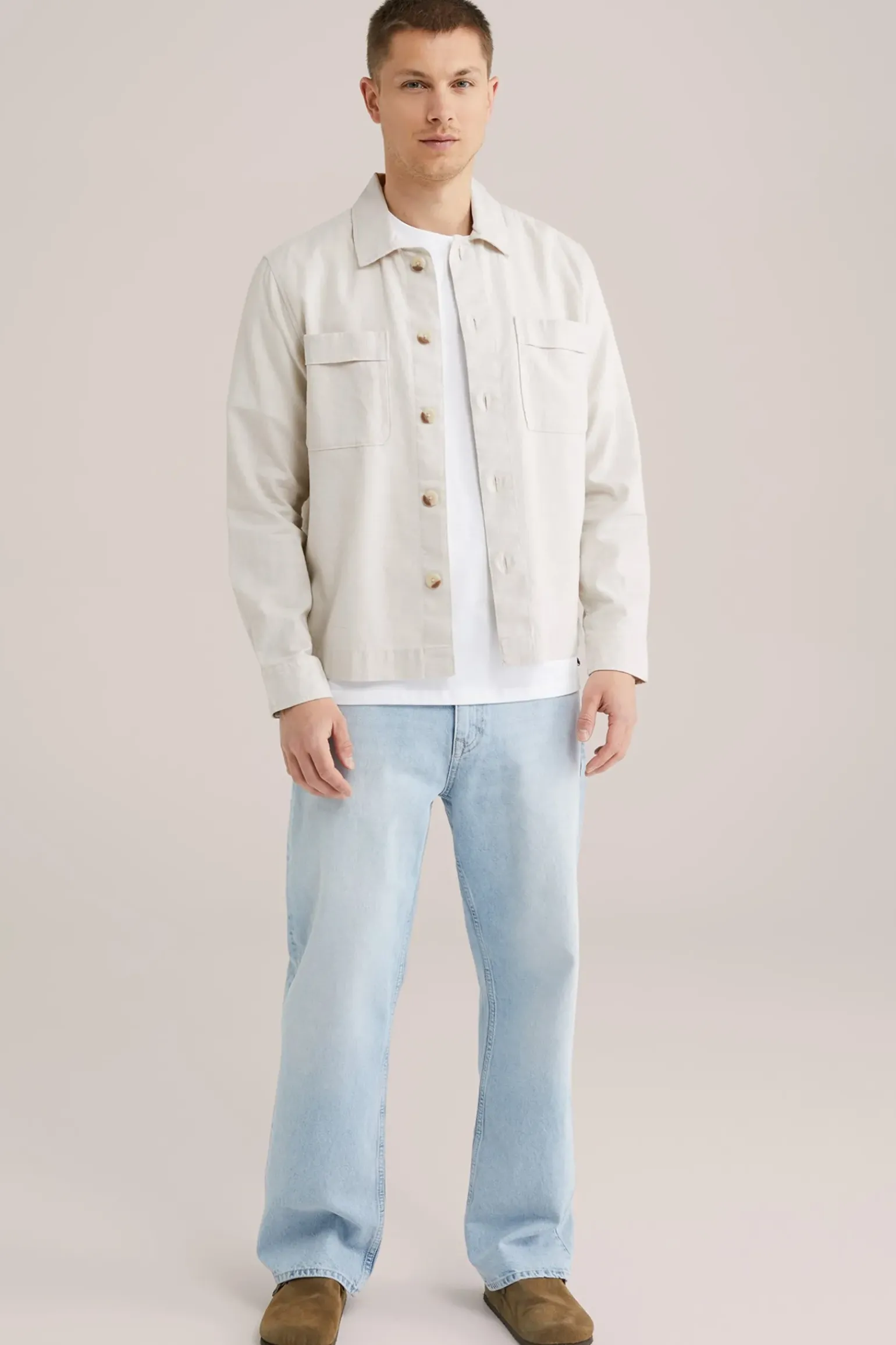 overshirt van linnenmix