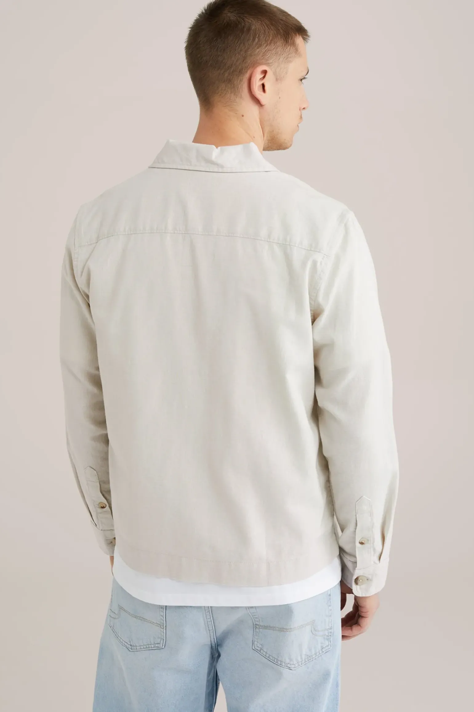 overshirt van linnenmix
