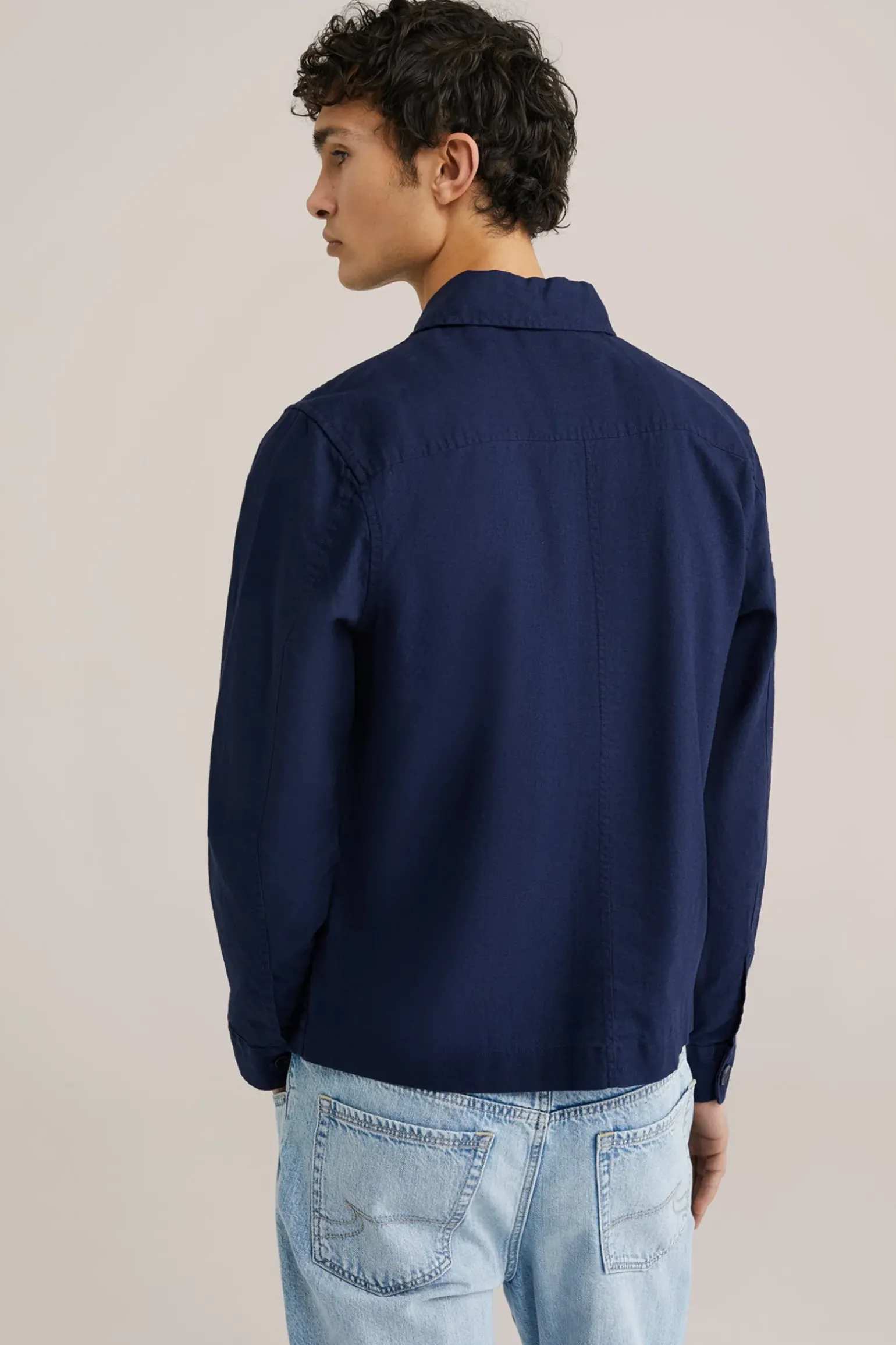 overshirt van linnenmix